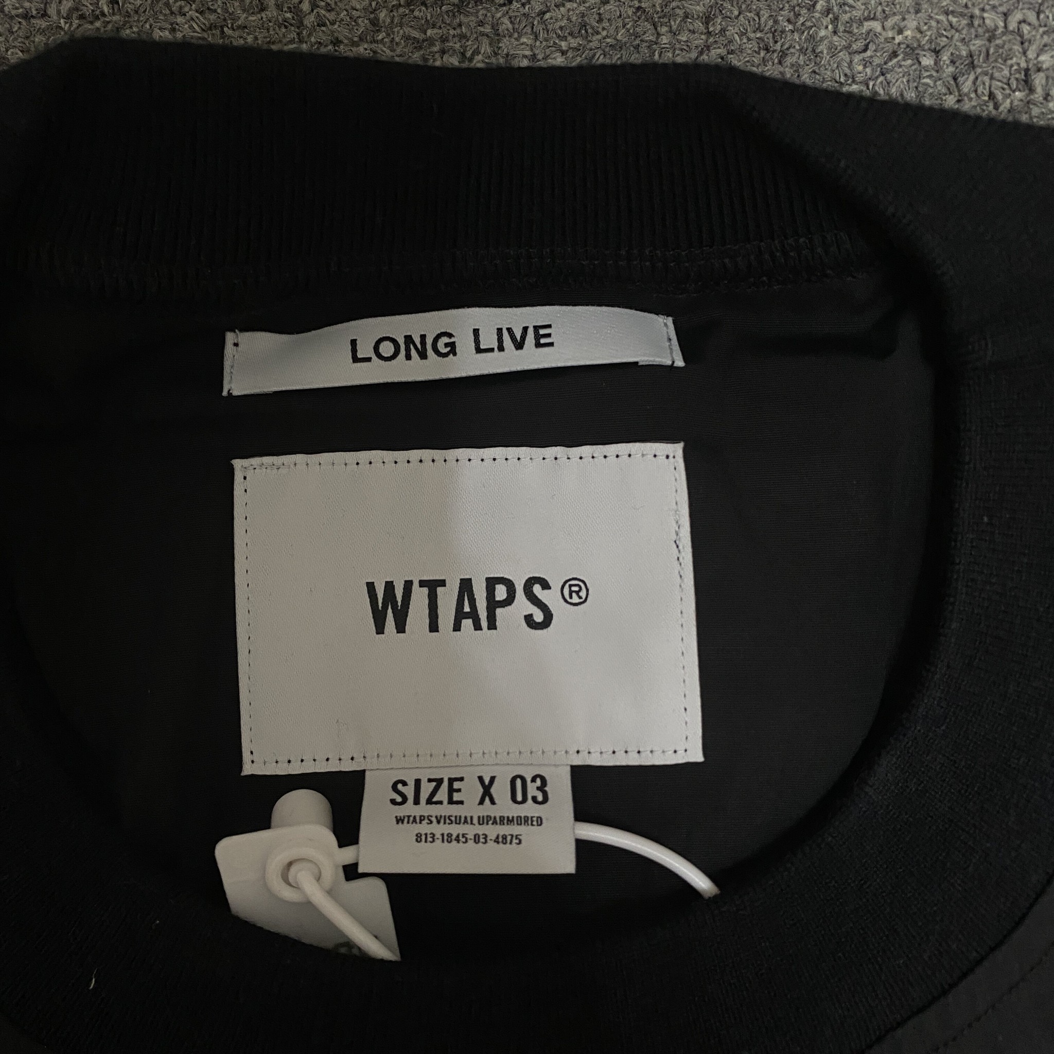 WTAPS 21SS Black Short Sleeve Tee — label