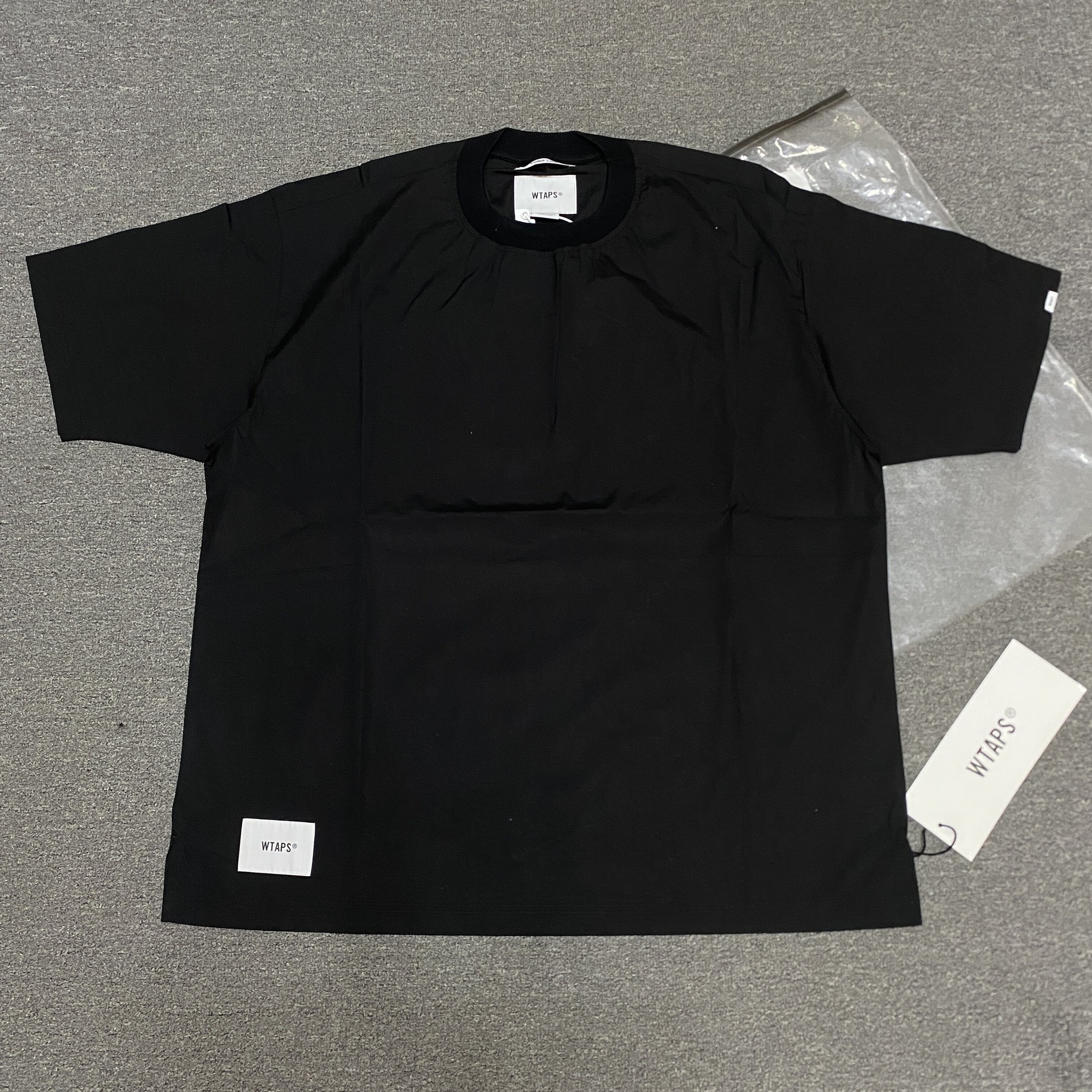 WTAPS 21SS Black Short Sleeve Tee — detail