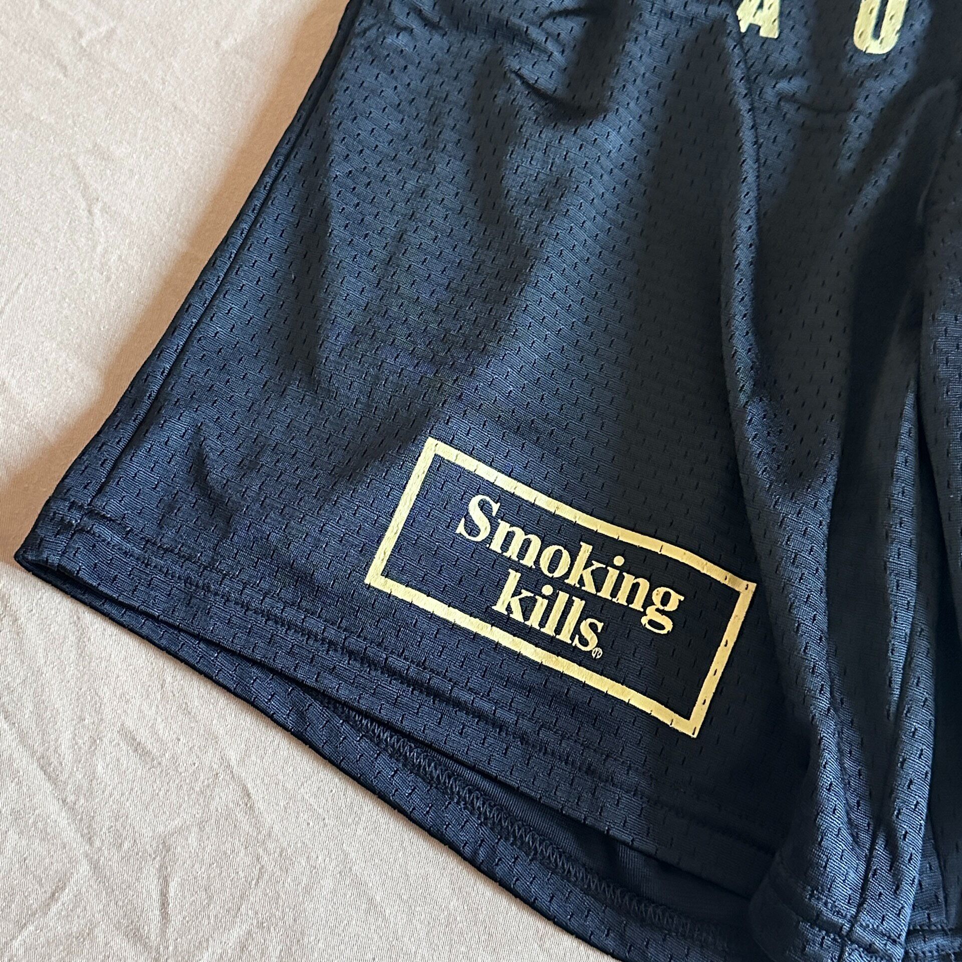 FR2 x Champion Black Mesh Shorts — detail