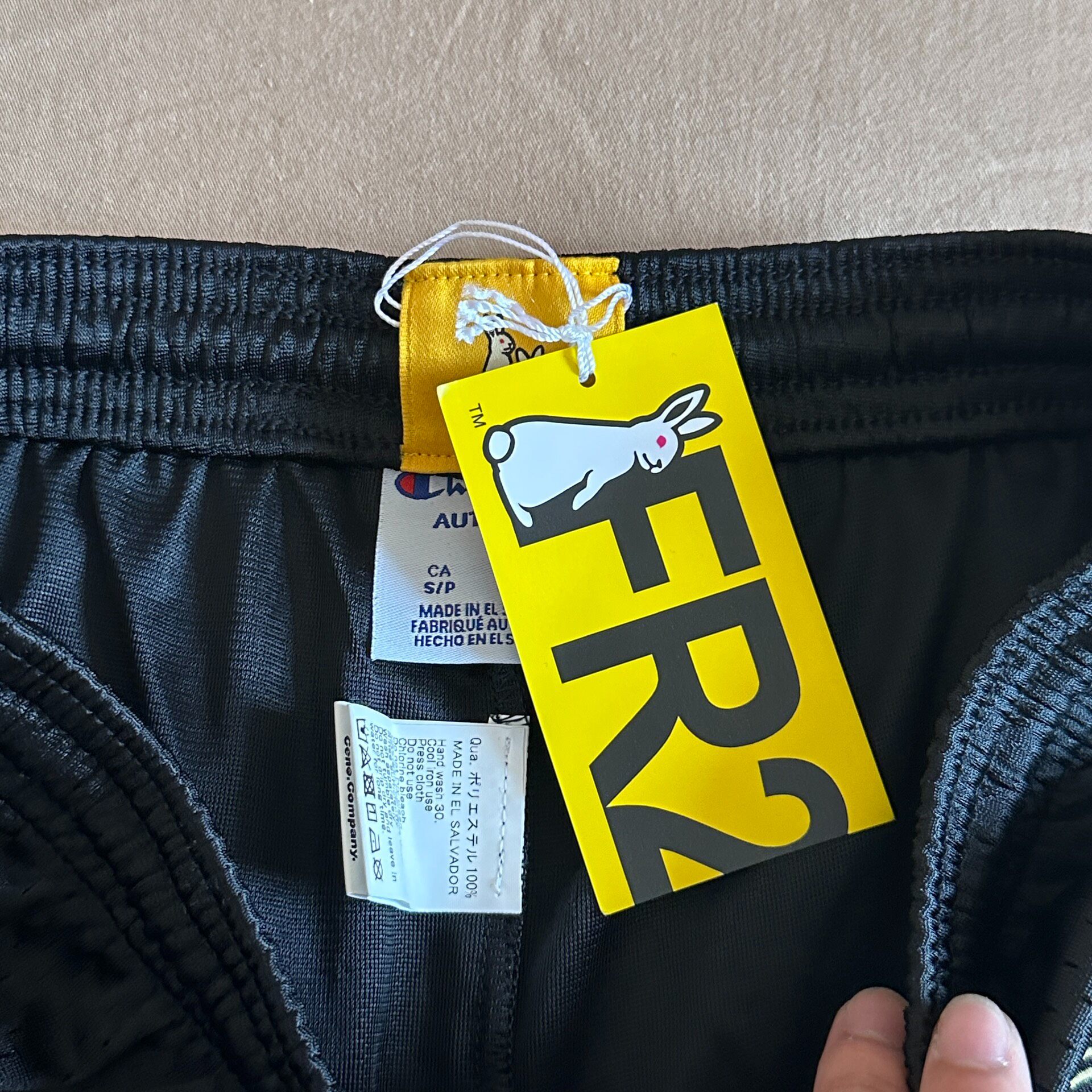 FR2 x Champion Black Mesh Shorts — back