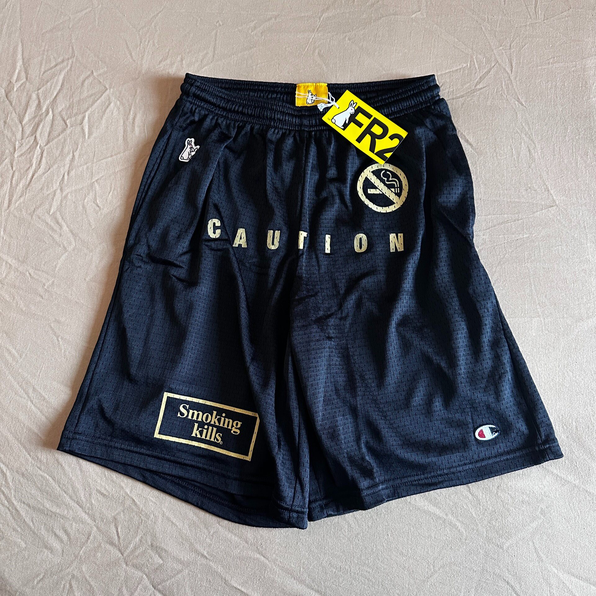 FR2 x Champion Black Mesh Shorts
