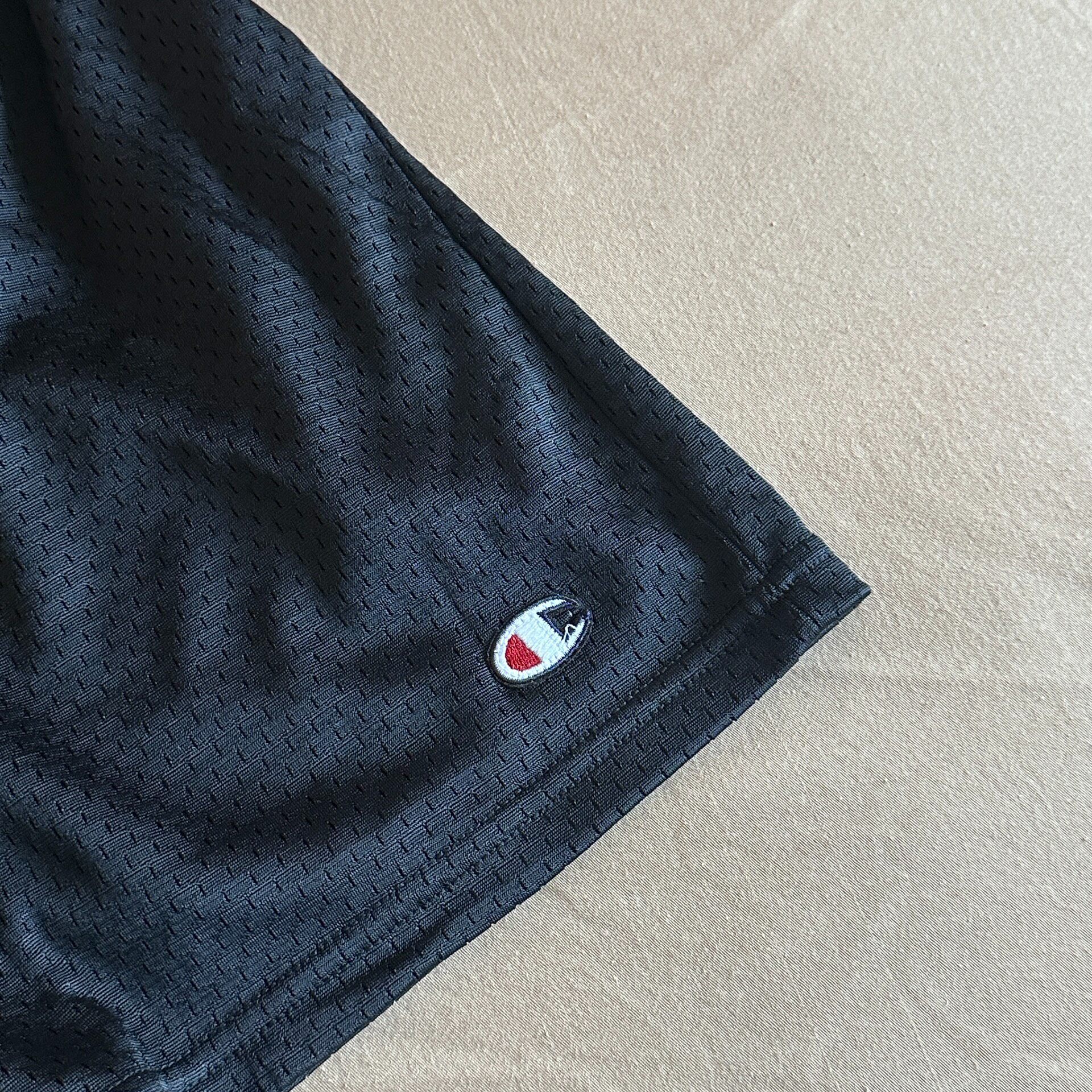 FR2 x Champion Black Mesh Shorts — front