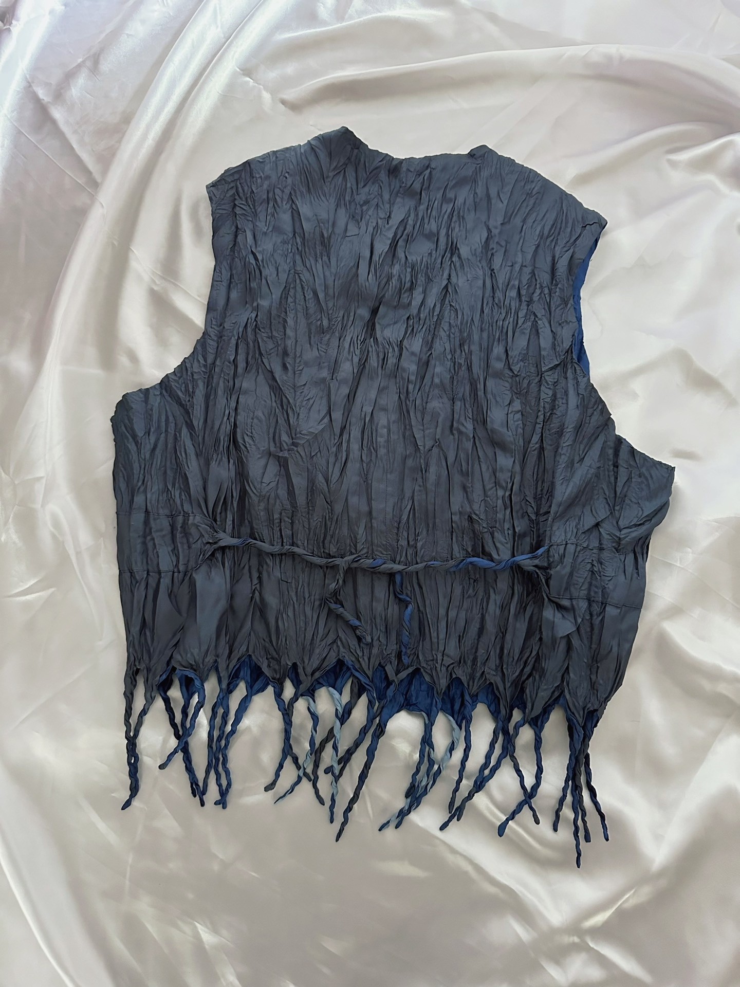 Vintage Issey Miyake Pleated Vest — detail