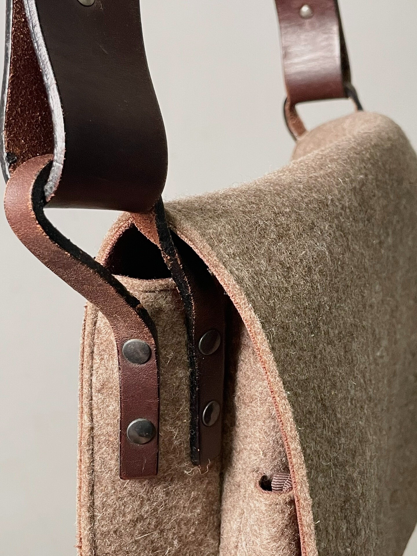 Dries Van Noten Felt Messenger Bag — back
