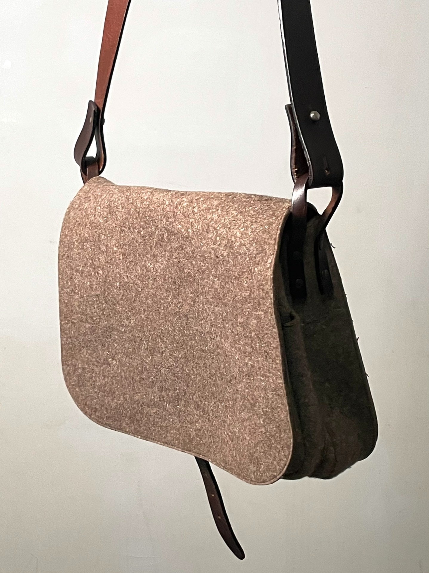 Dries Van Noten Felt Messenger Bag — label