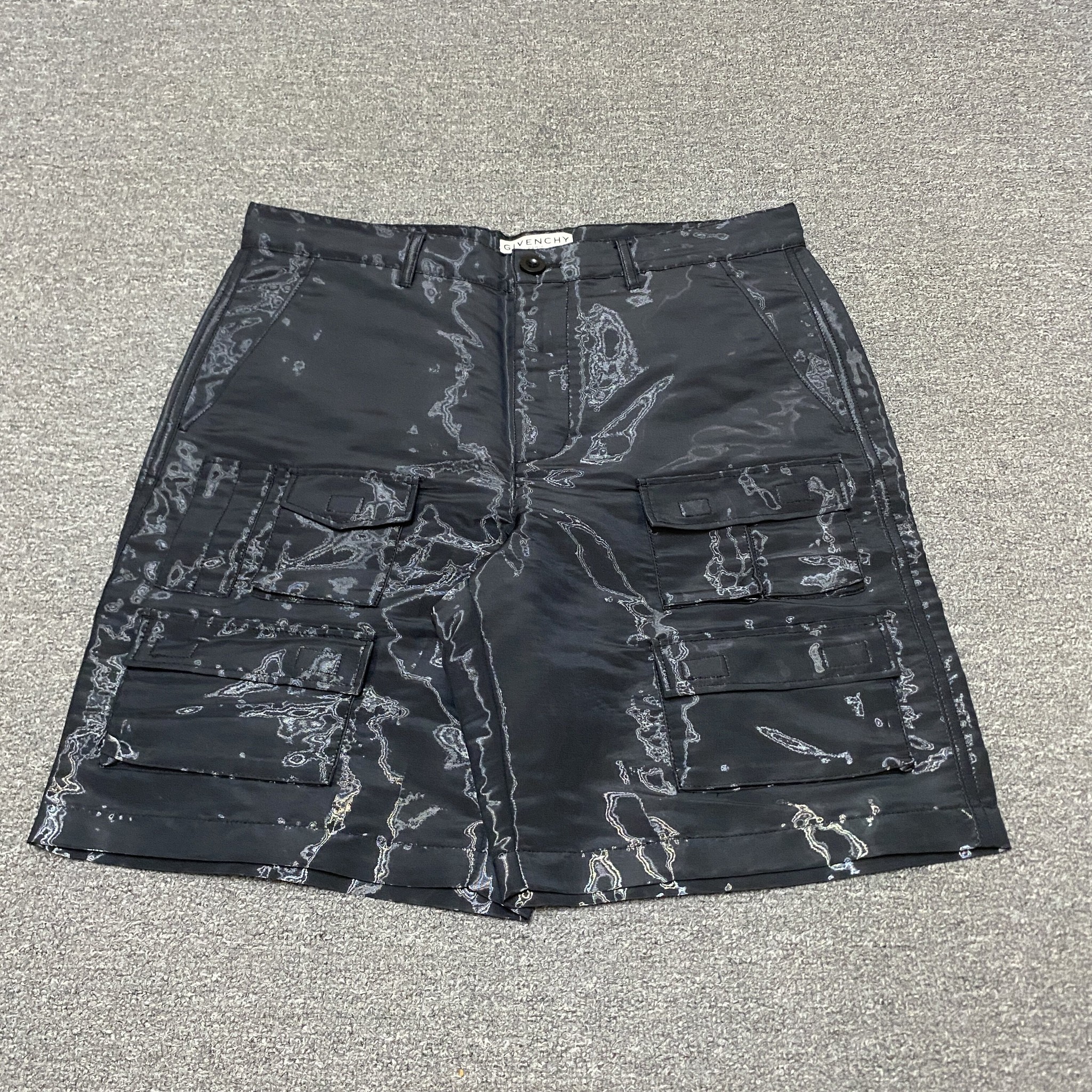 Givenchy Multi-Pocket Reflective Cargo Shorts