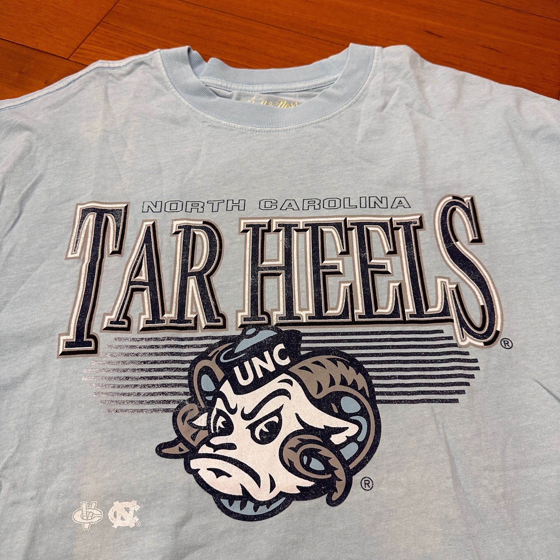 Mitchell & Ness UNC Light Blue Tee — front