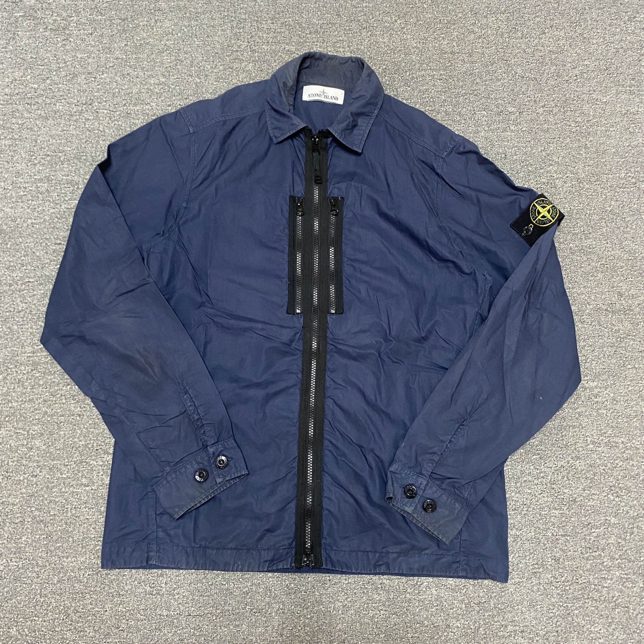 Stone Island Navy Zip-Up Jacket