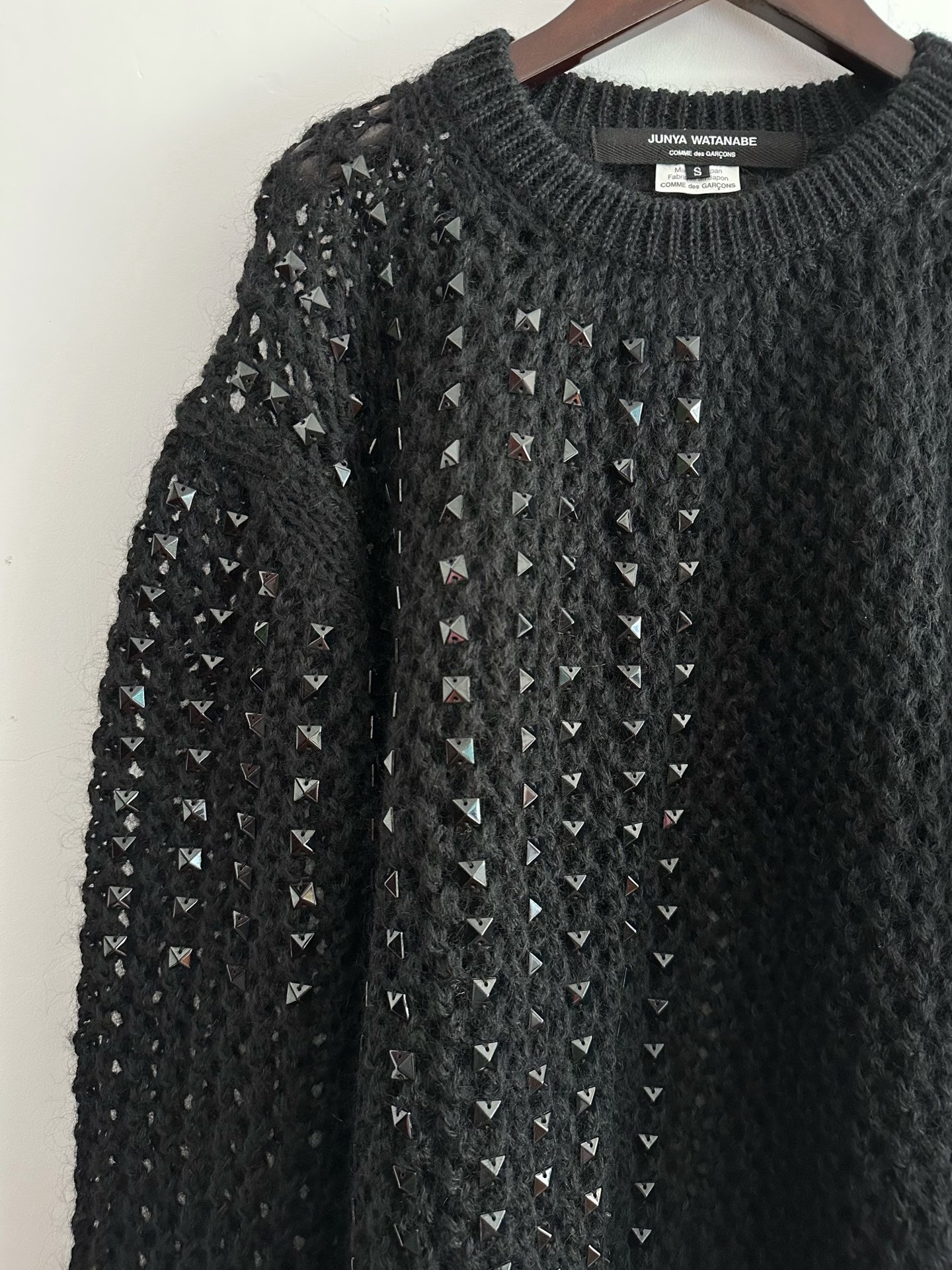 Junya Watanabe Studded Knit Sweater — detail