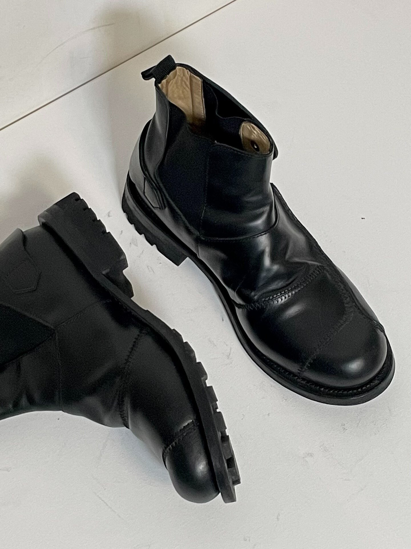 Jean Paul Gaultier Black Combat Boots