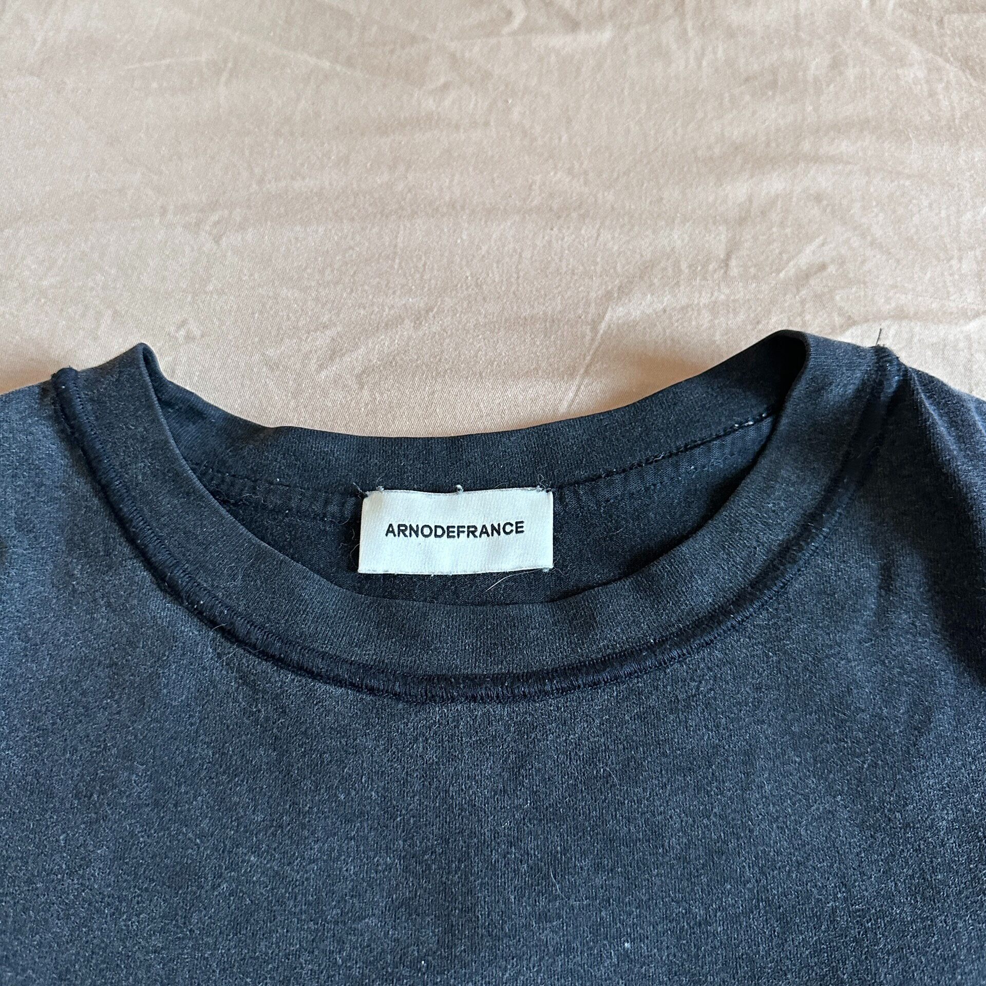 Arnodefrance Faded Charcoal Short Sleeve Tee — front