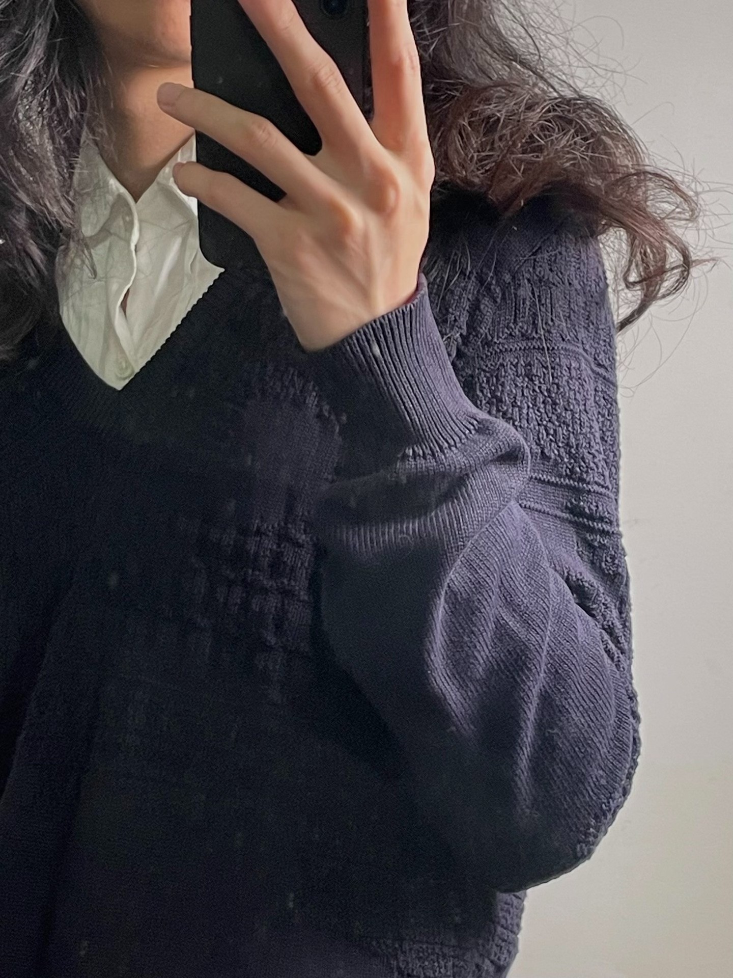 Maison Martin Margiela V-neck Jacquard Sweater — detail