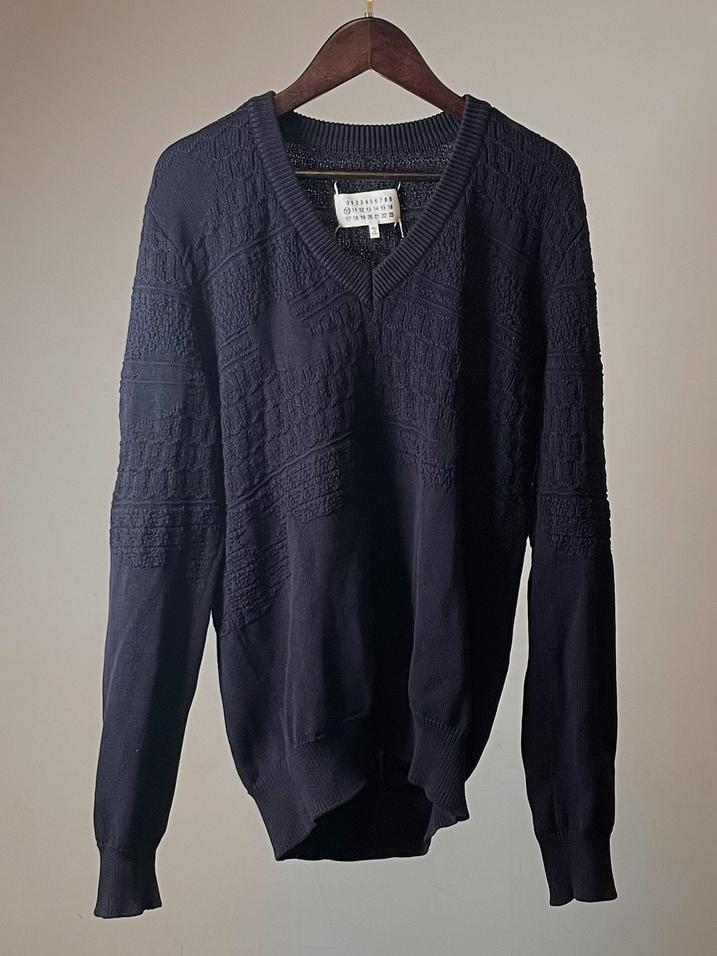 Maison Martin Margiela V-neck Jacquard Sweater — back
