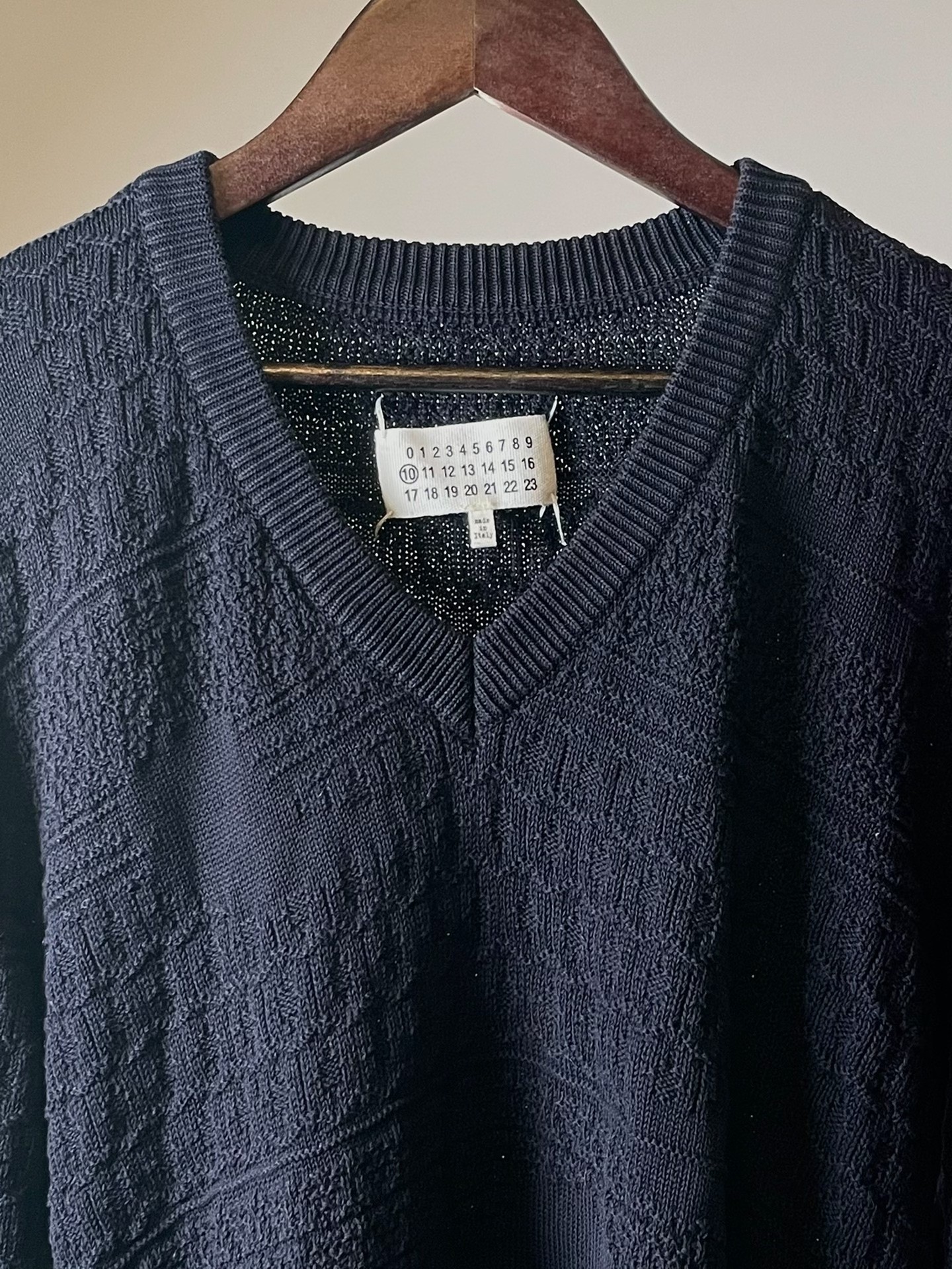 Maison Martin Margiela V-neck Jacquard Sweater