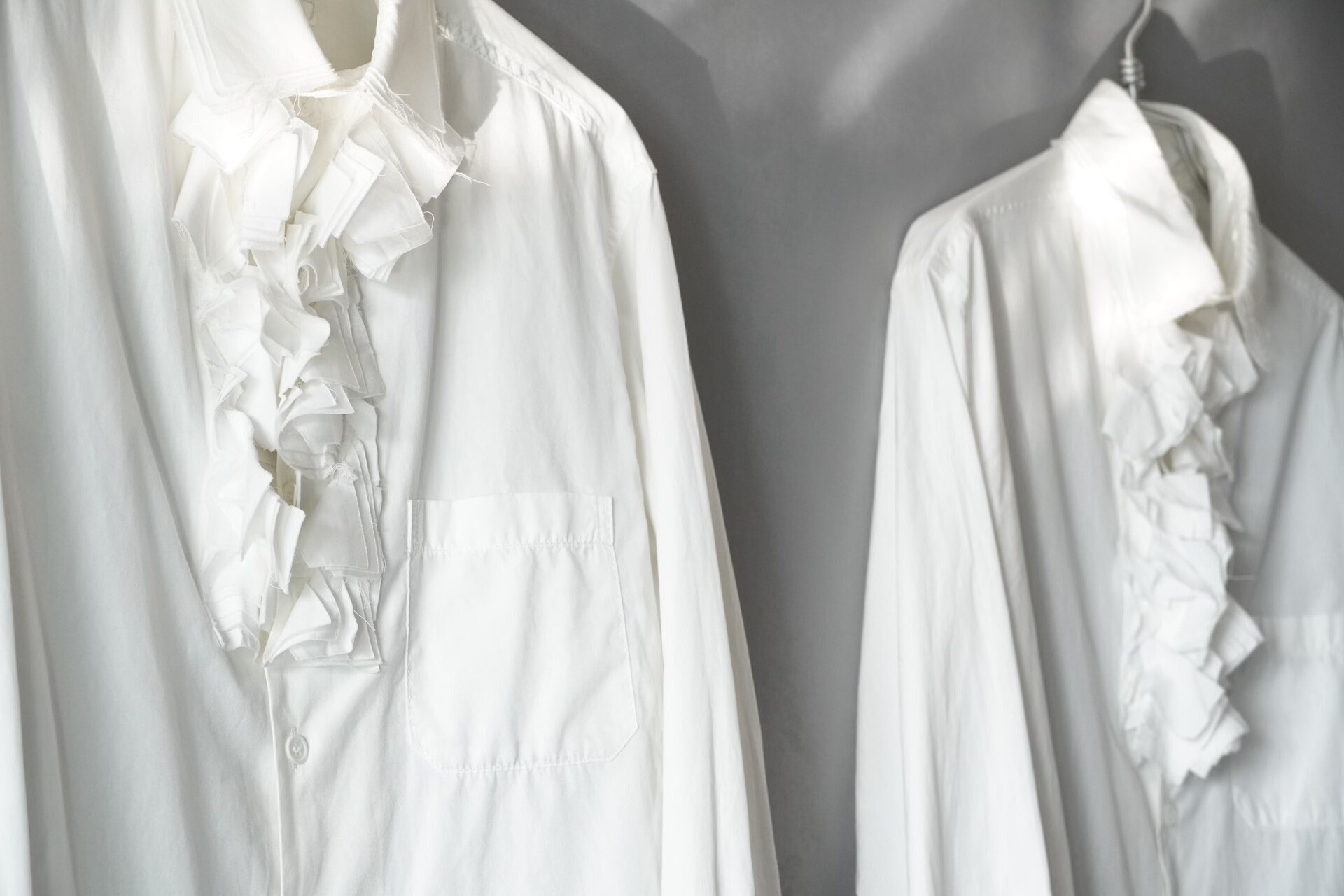 Yohji Yamamoto 15AW White Ruffled Shirts