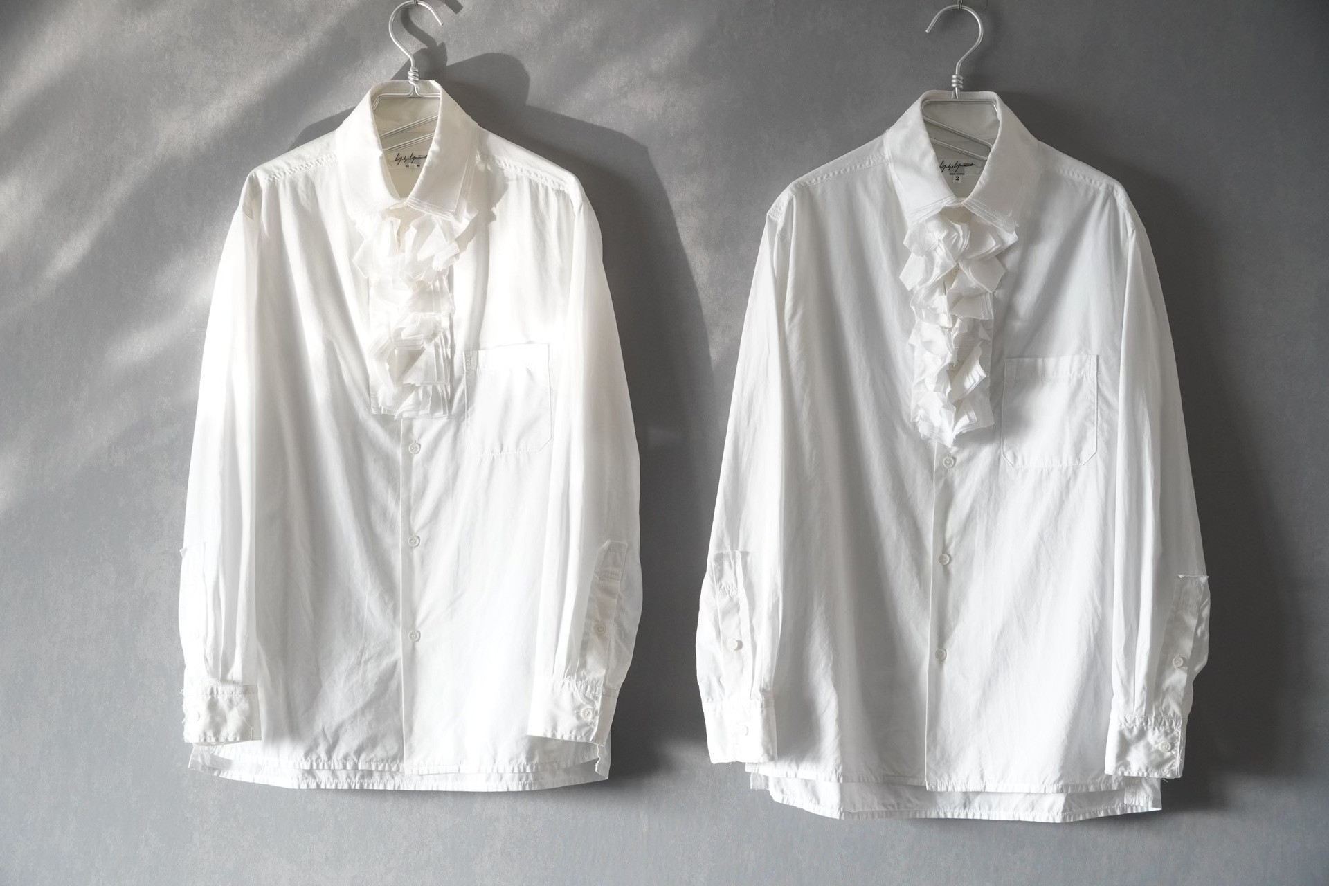 Yohji Yamamoto 15AW White Ruffled Shirts — front