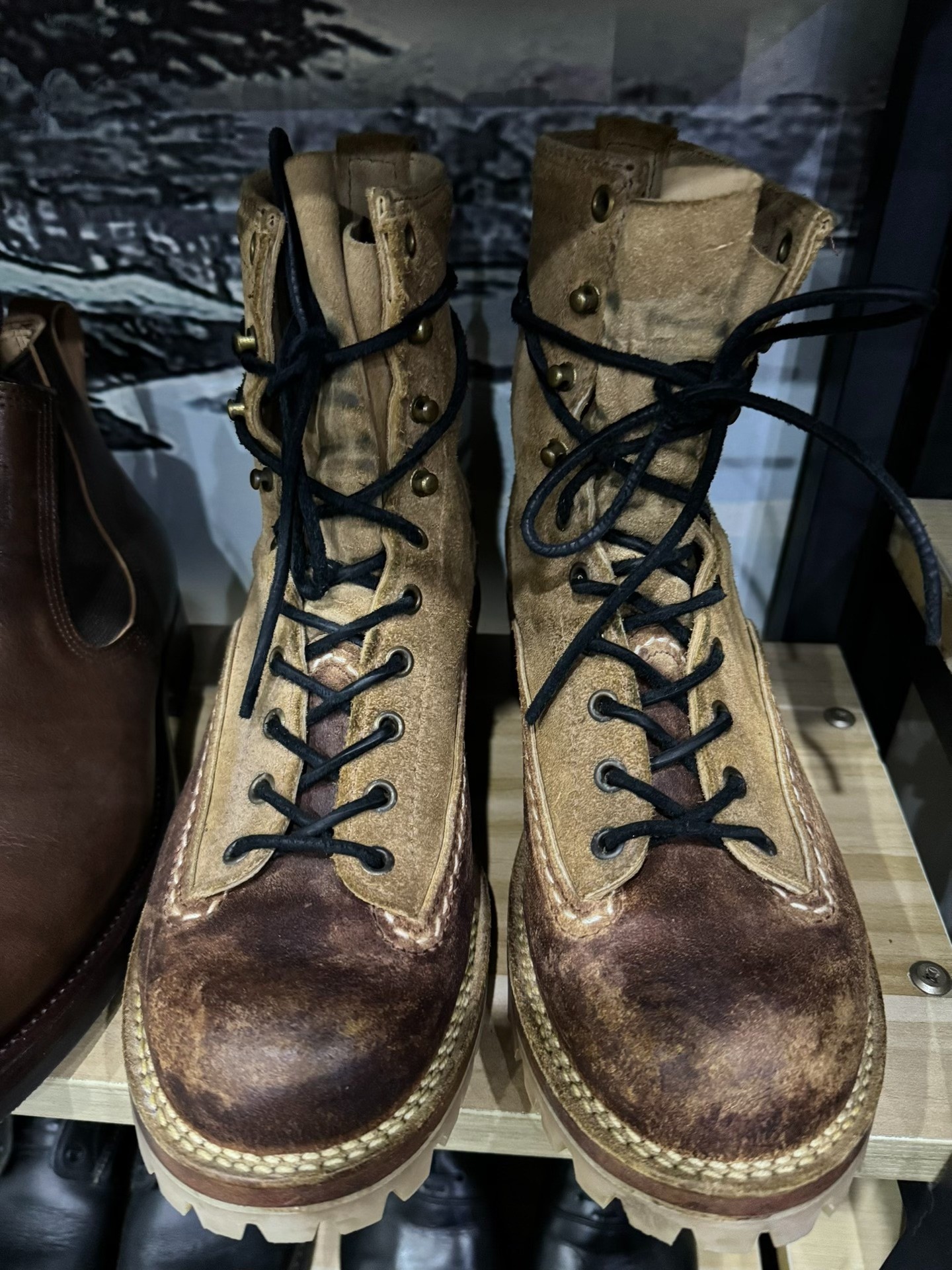 Wesco Jobmaster Two-Tone Boots — detail