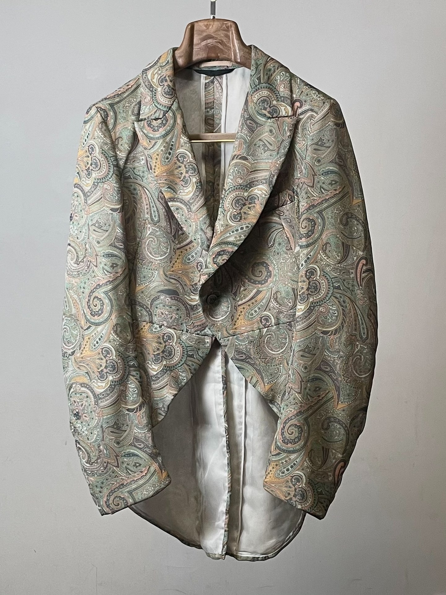 Comme Des Garcons 1995 Paisley Tailcoat Jacket — front