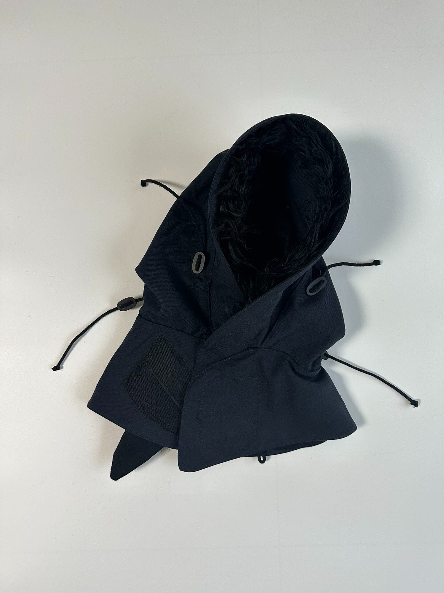 Comme des Garçons Fur-Lined Navy Hood