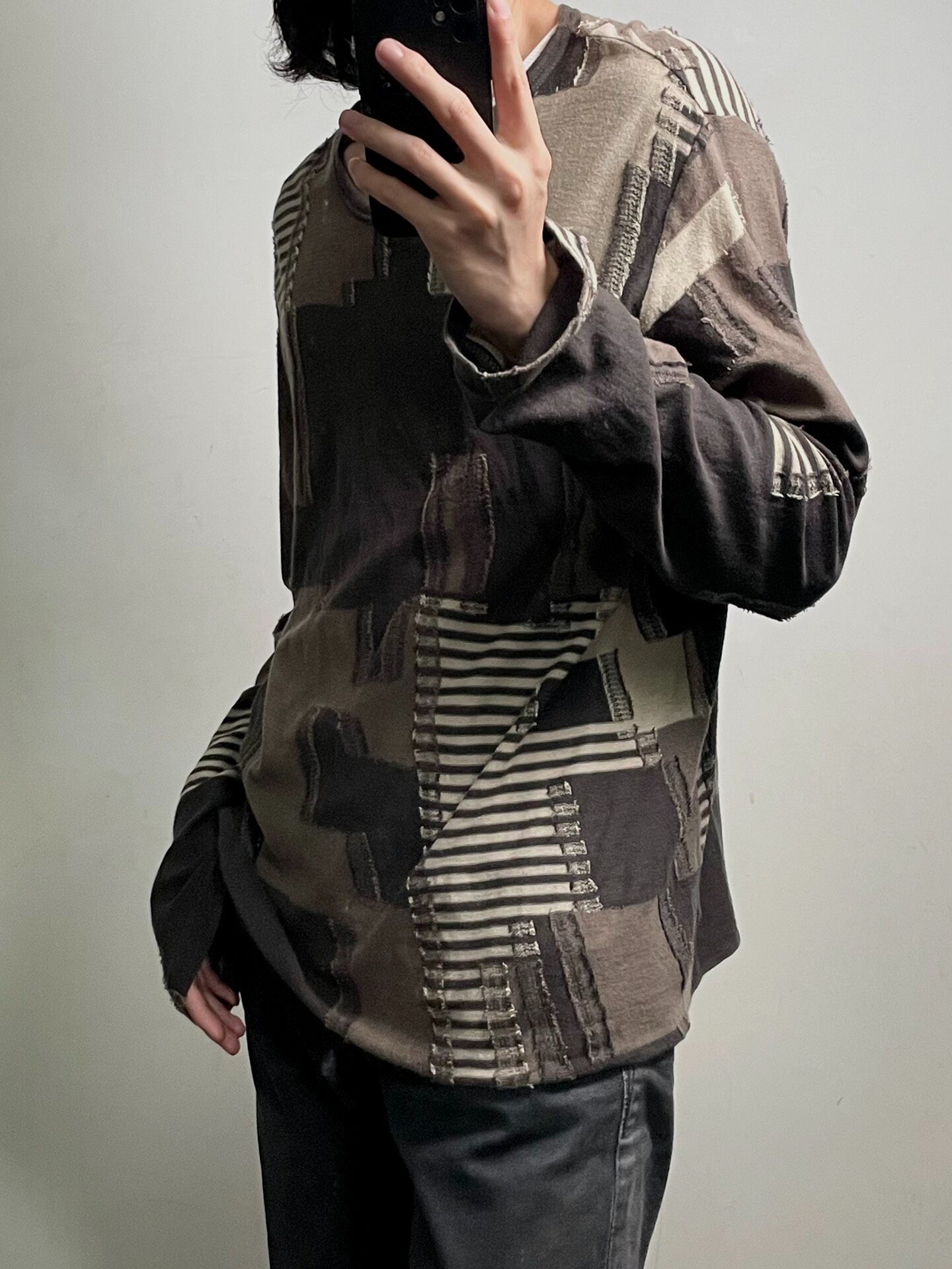 Yohji Yamamoto 18F/W Spliced T-shirt — front