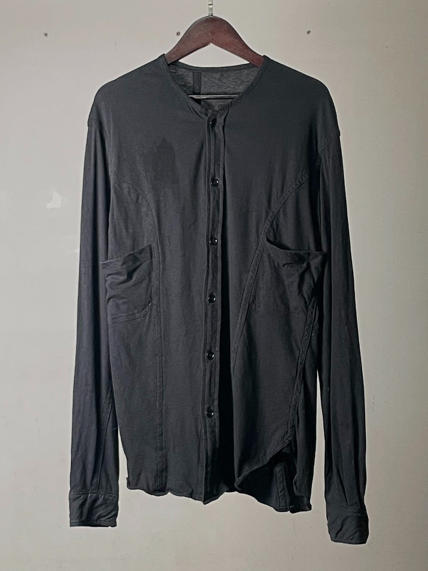Yohji Yamamoto S/S12 Stand-Collar Shirt — detail