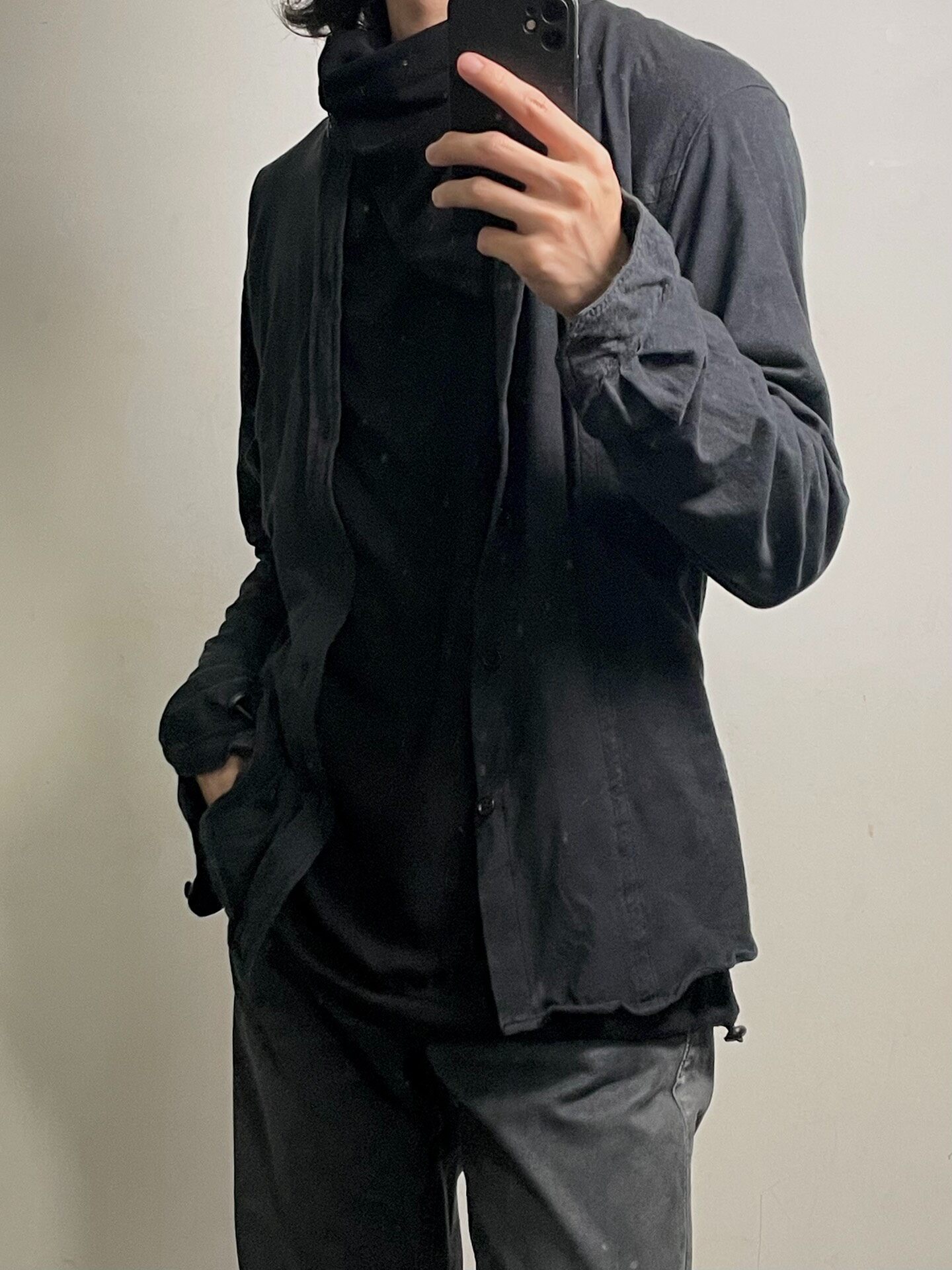 Yohji Yamamoto S/S12 Stand-Collar Shirt — front