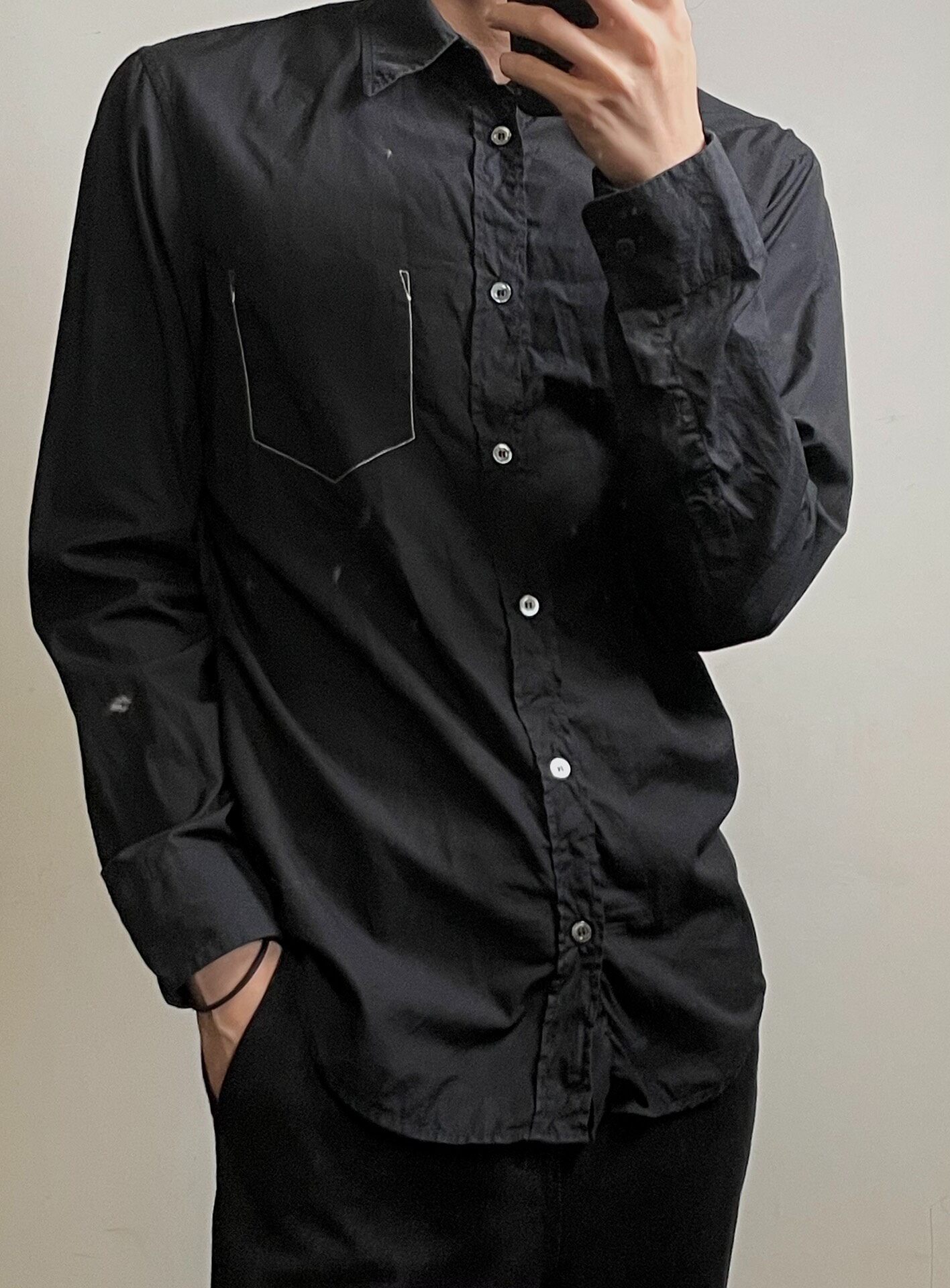 Maison Margiela S/S19 Reverse Seam Shirt — front