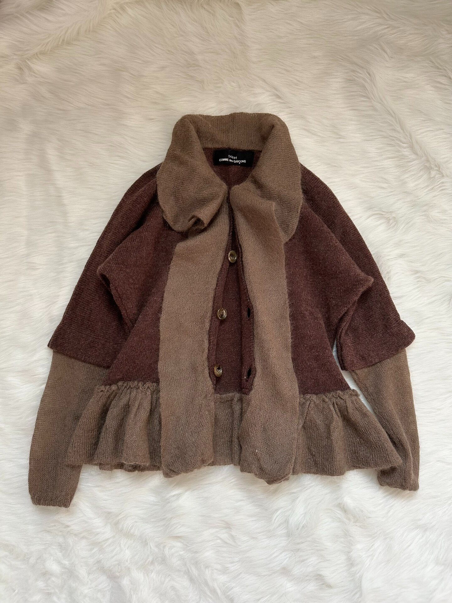 Comme des Garcons Tricot Brown Knit Sweater — label