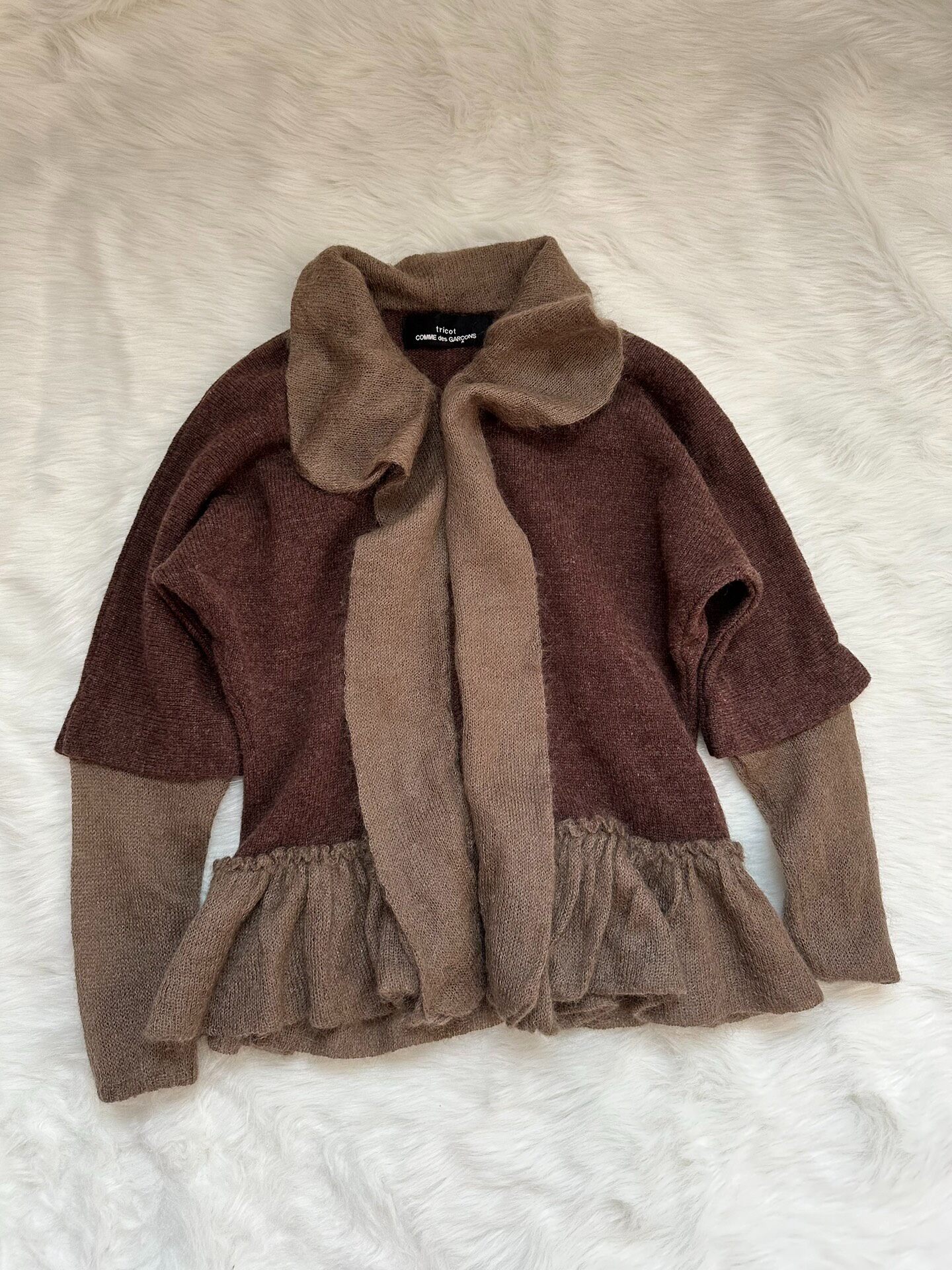 Comme des Garcons Tricot Brown Knit Sweater