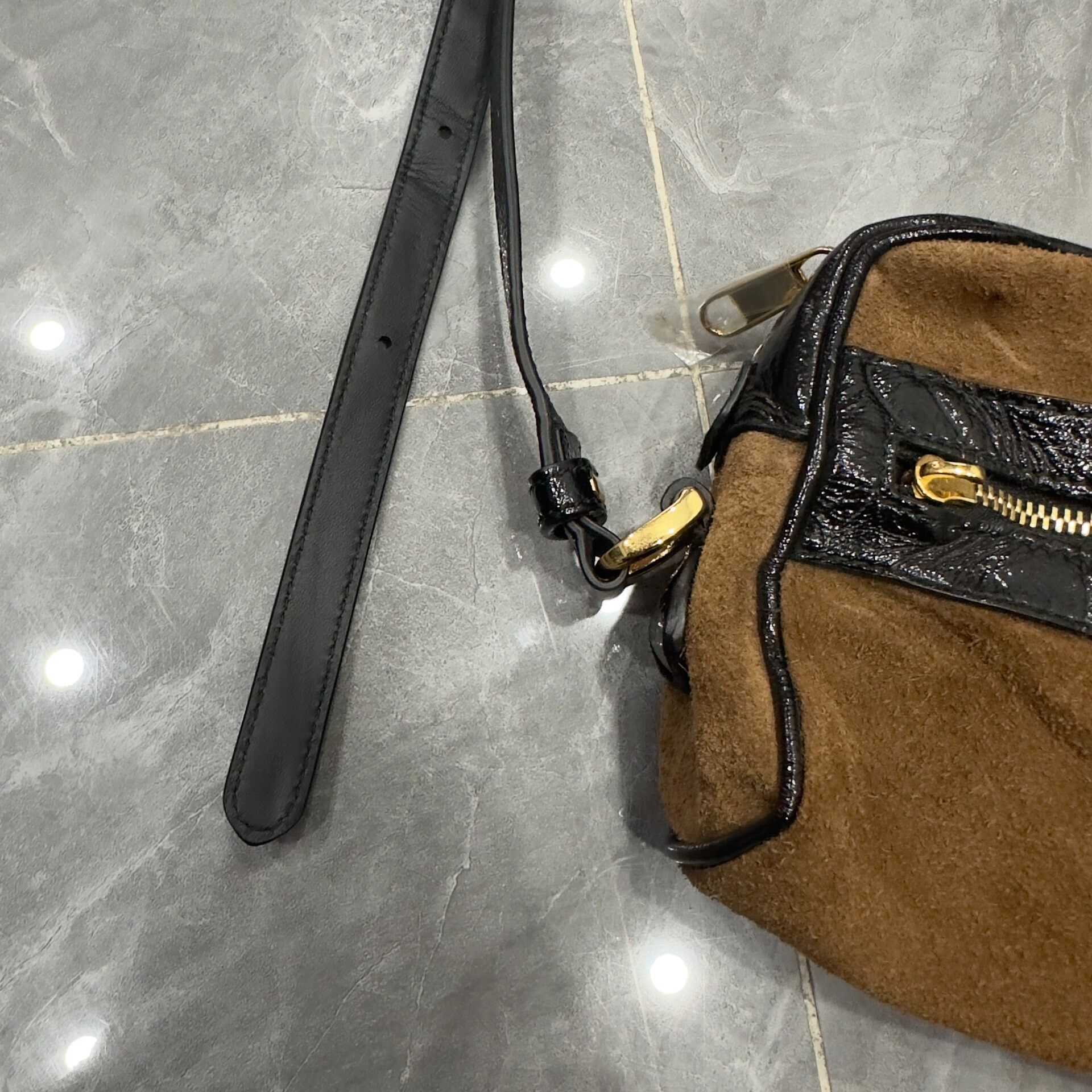 Gucci Ophidia Suede Camera Crossbody Bag — back