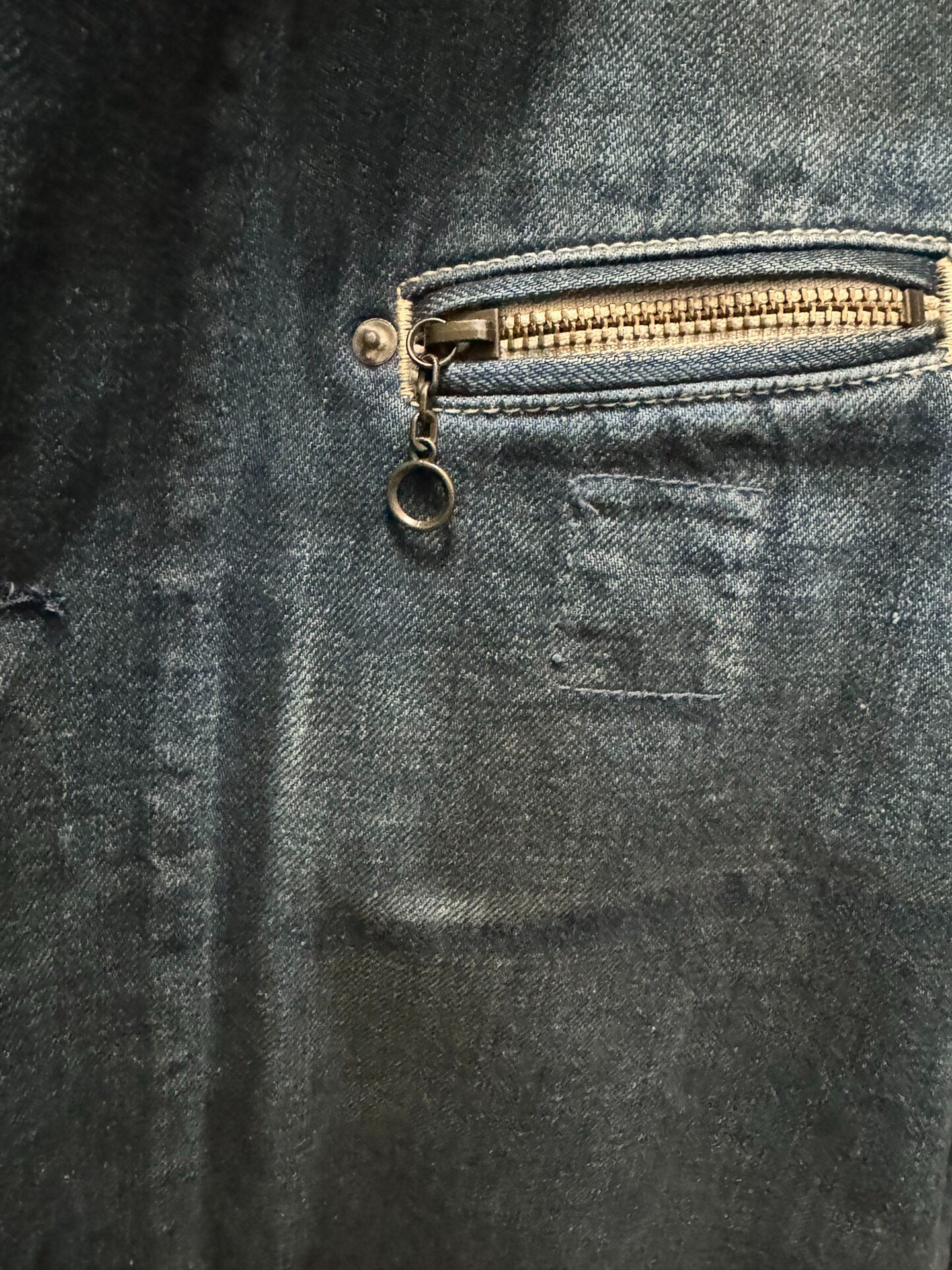 Faded Blue RRL Denim Jacket — back