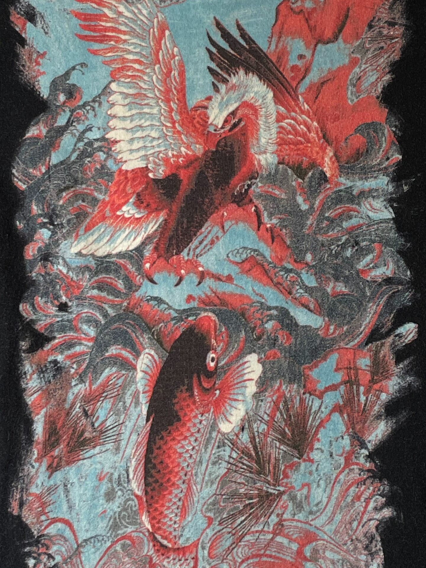Jean Paul Gaultier 90s Fish Crane Print Tee