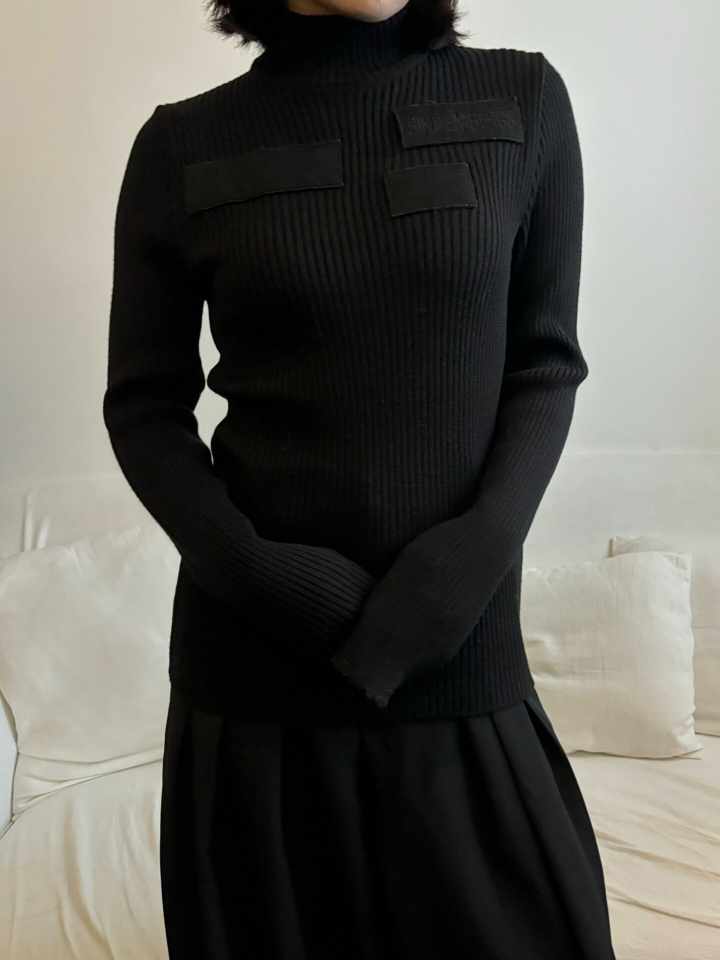 Dirk Bikkembergs Badge Turtleneck Sweater — front