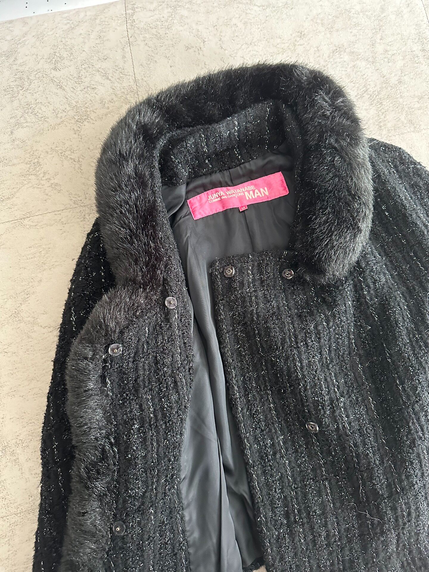 Junya Watanabe Cape-Style Coat — label