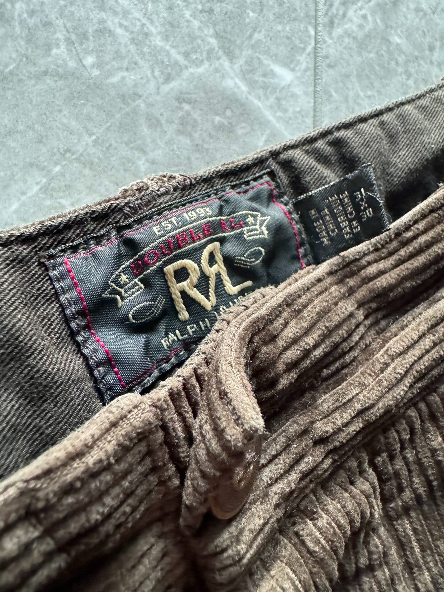 RRL Corduroy Straight Trousers — detail