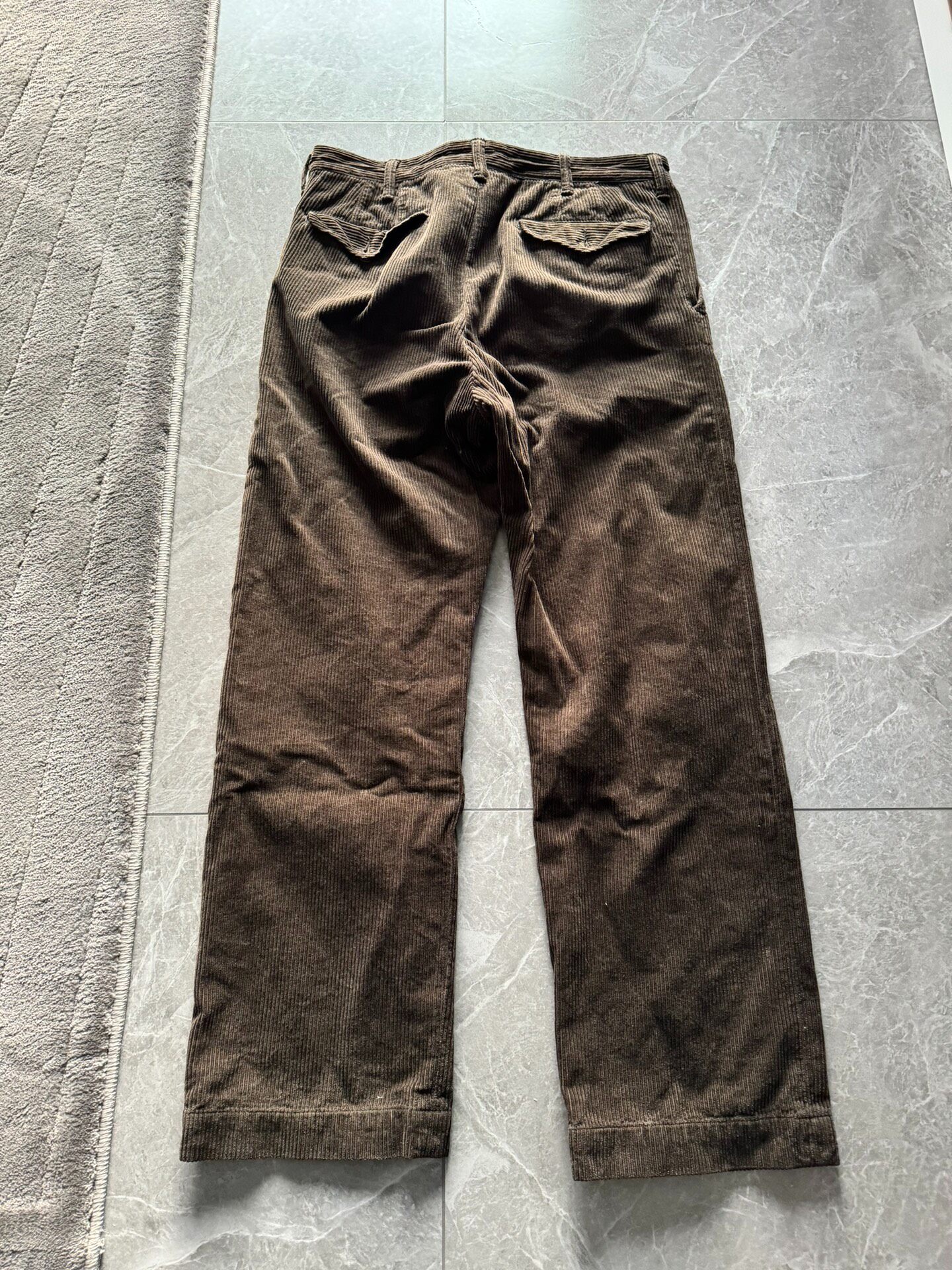 RRL Corduroy Straight Trousers — label