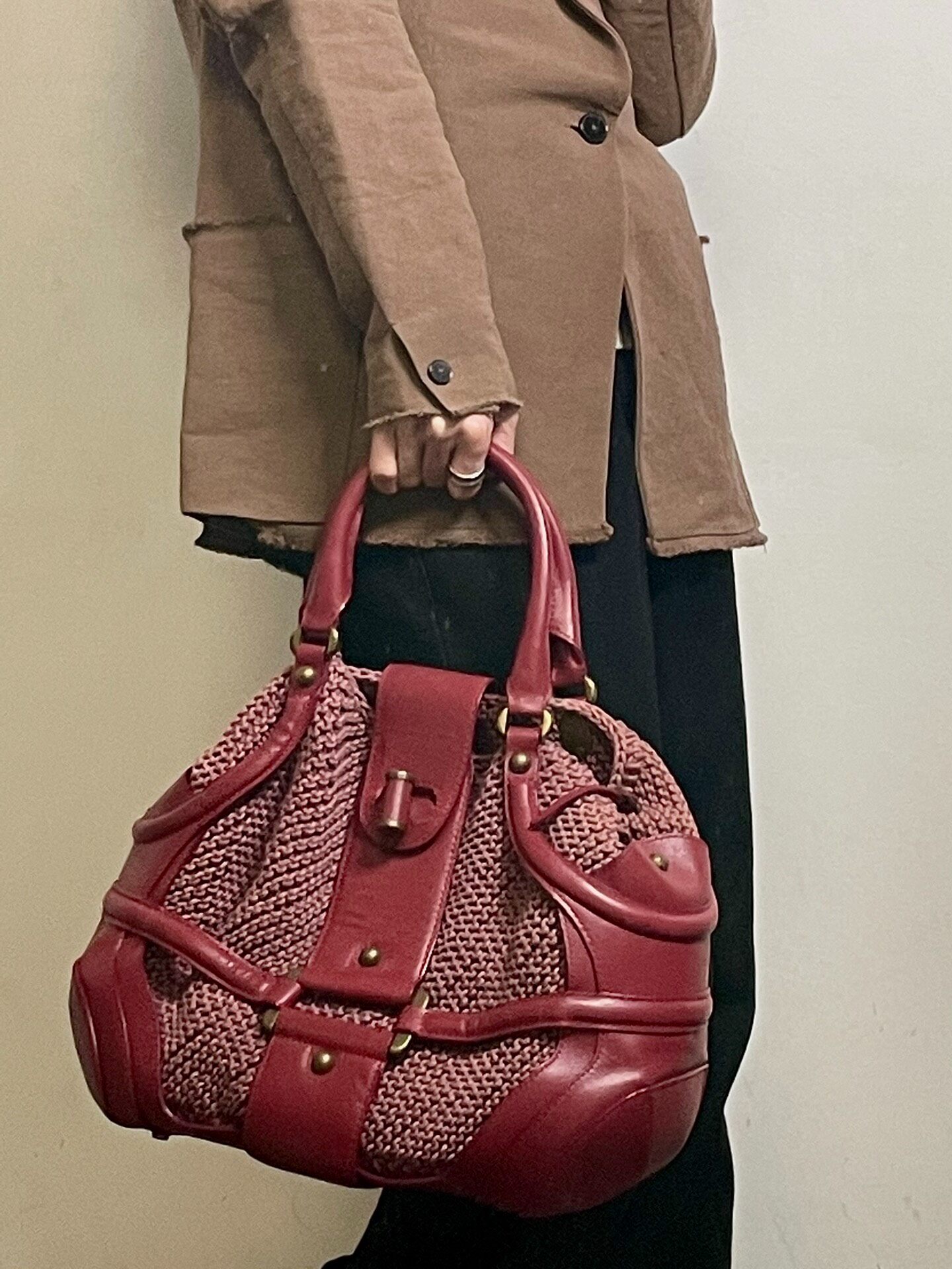 Alexander McQueen Vermilion Red Biker Bag