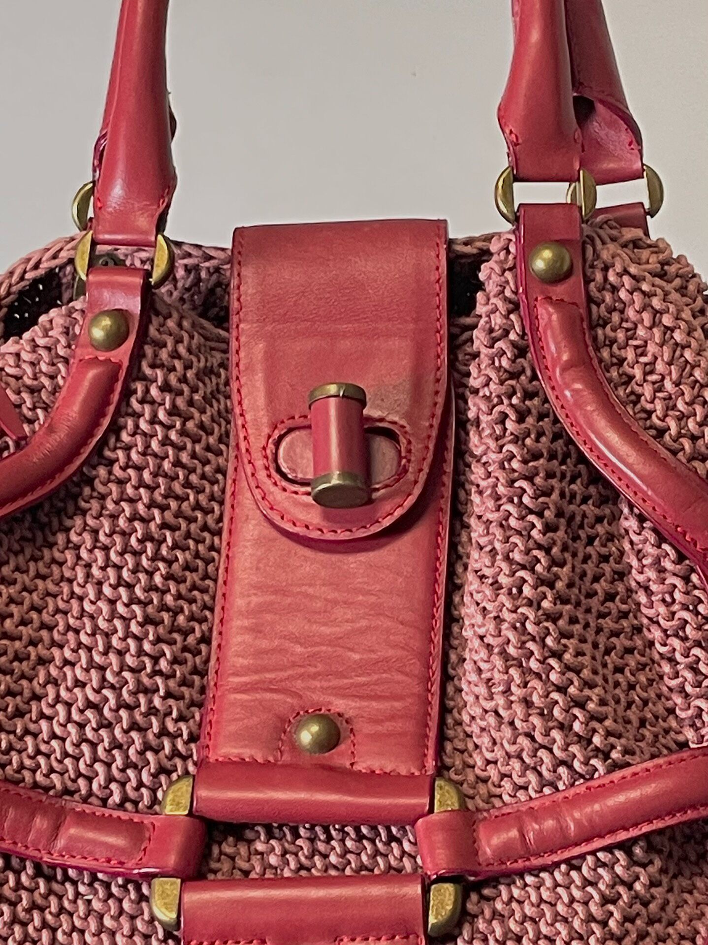Alexander McQueen Vermilion Red Biker Bag — back