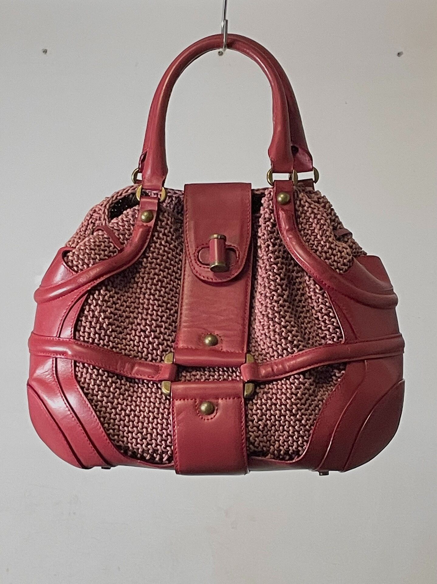 Alexander McQueen Vermilion Red Biker Bag — front