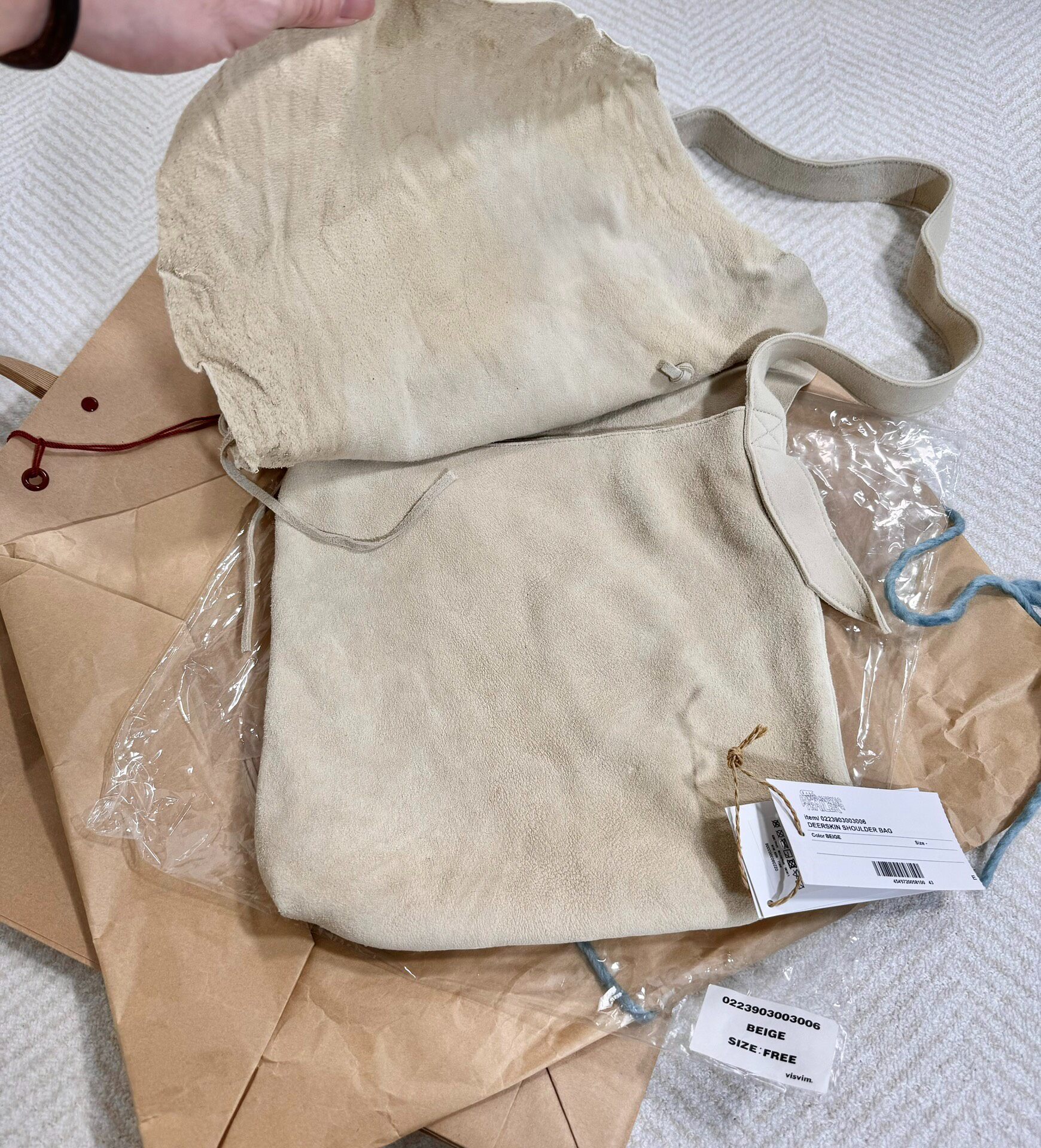 Visvim 23AW ICT Deerskin Shoulder Bag — back