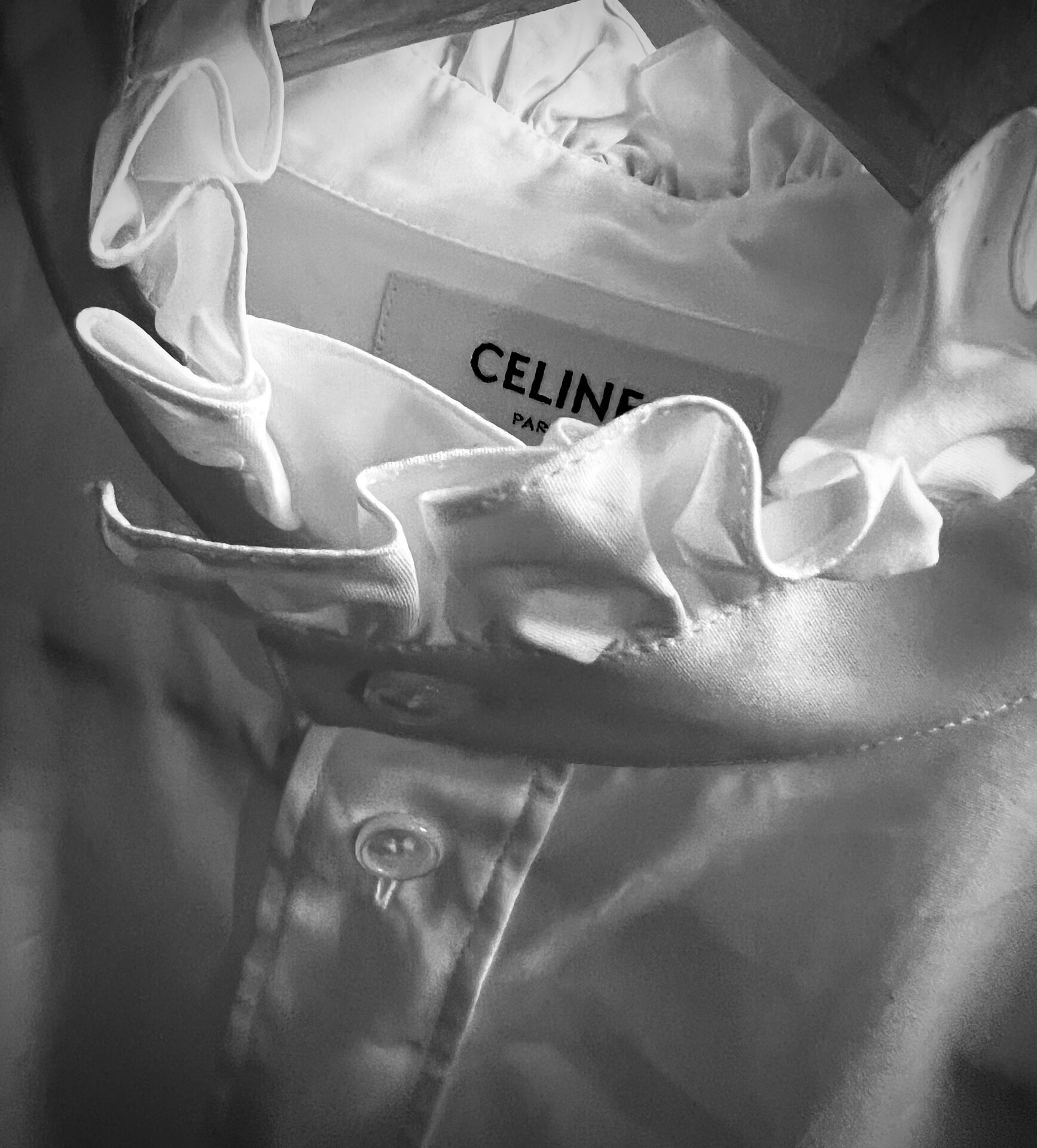 Celine 21FW Peter Pan Collar Shirt — front