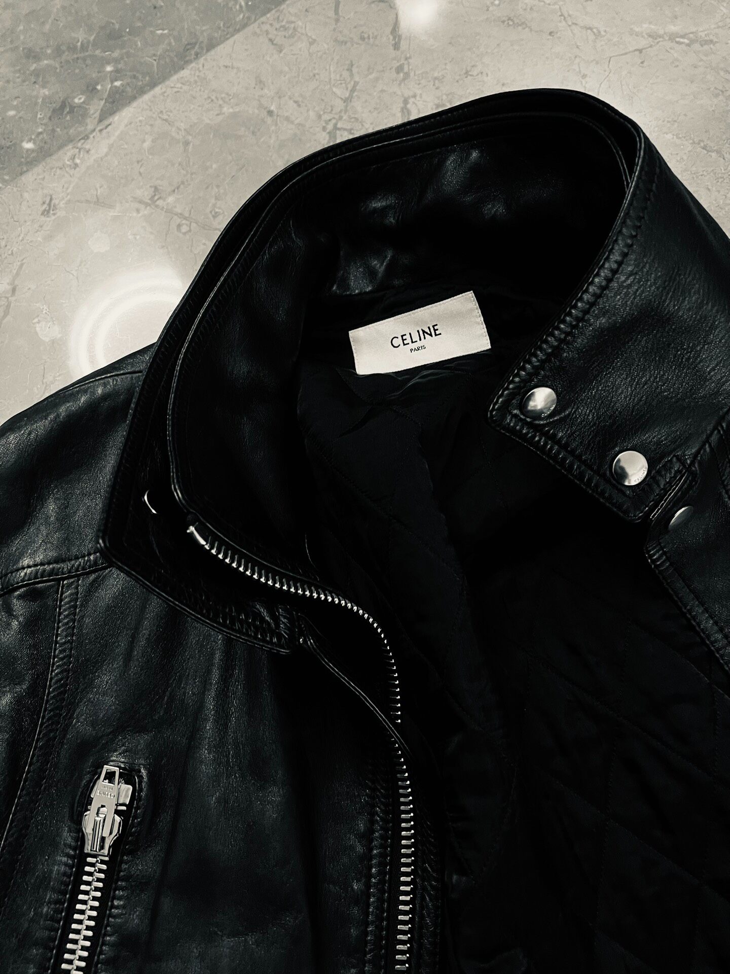 Celine Hedi 22AW Leather Vest — front