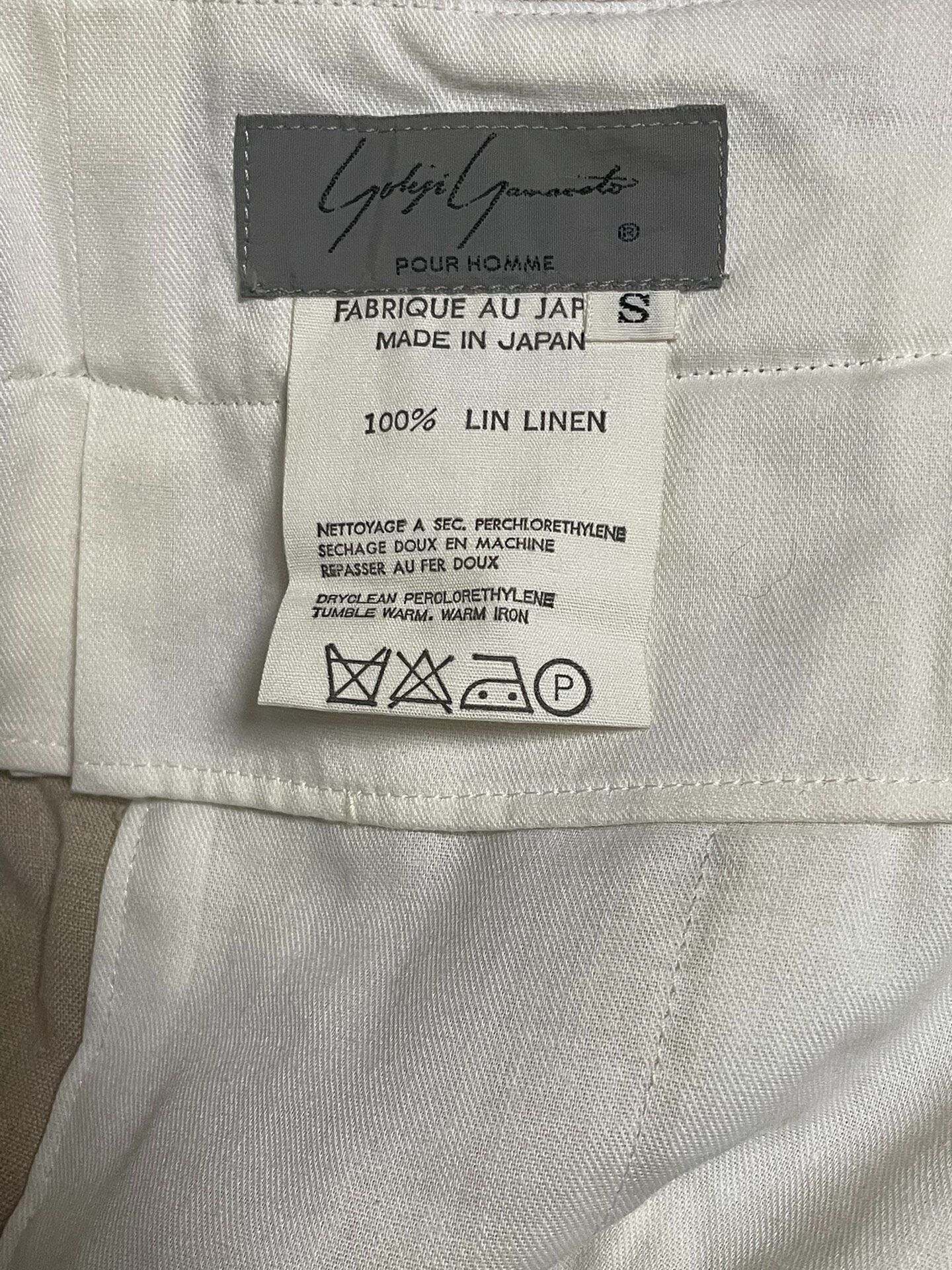 Yohji Yamamoto 80s Linen Pants — back