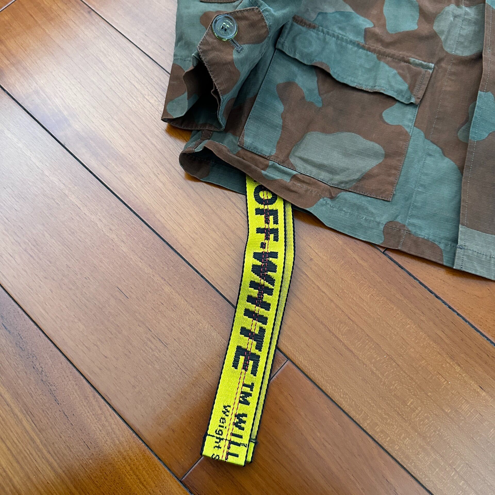 Off-White Camo Utility Jacket — label