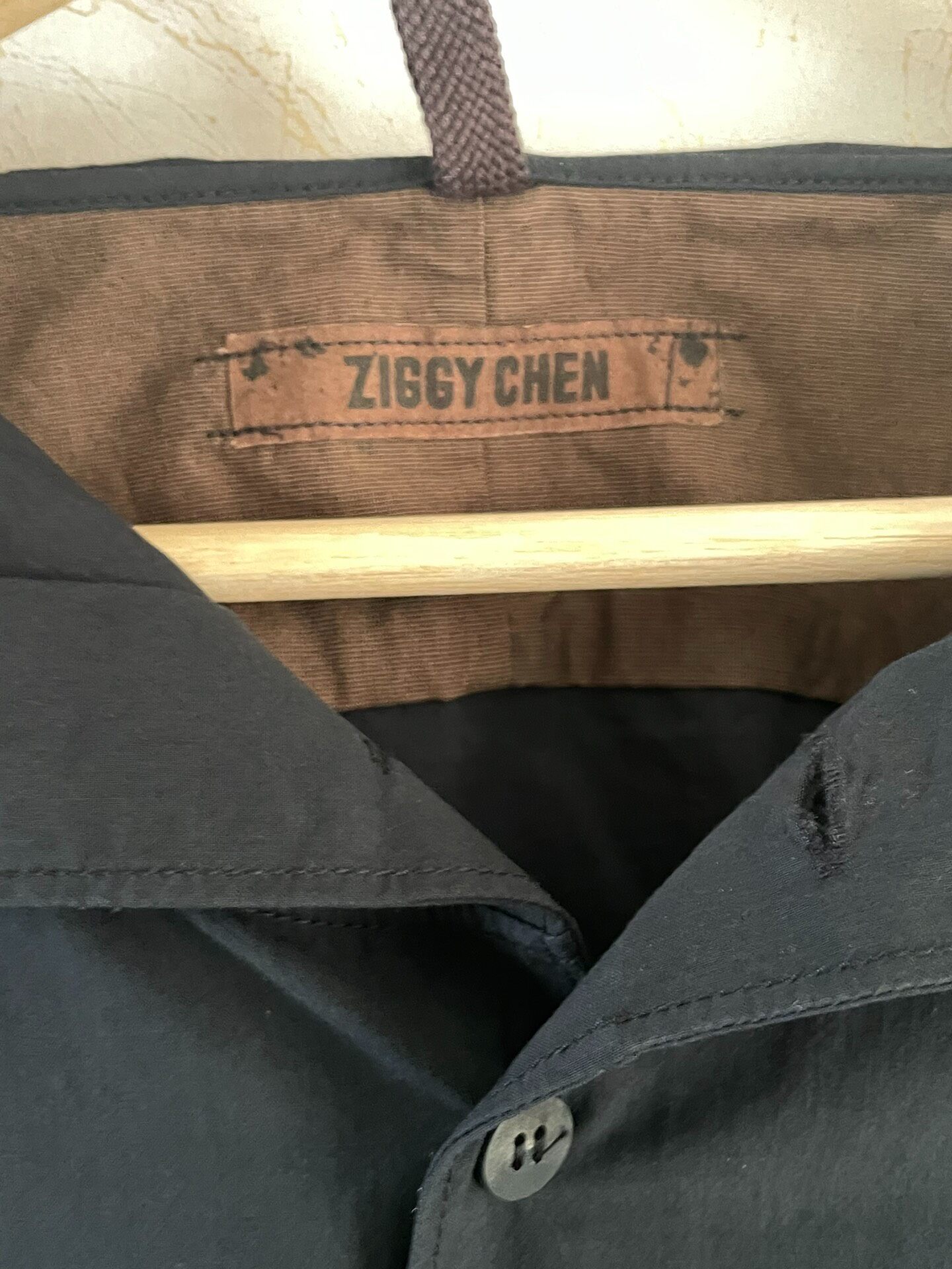 Ziggy Chen 17AW Hooded Art Print Shirt Jacket — back