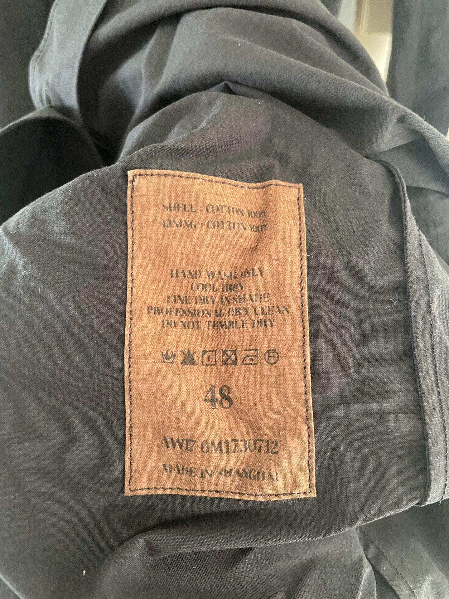 Ziggy Chen 17AW Hooded Art Print Shirt Jacket — label