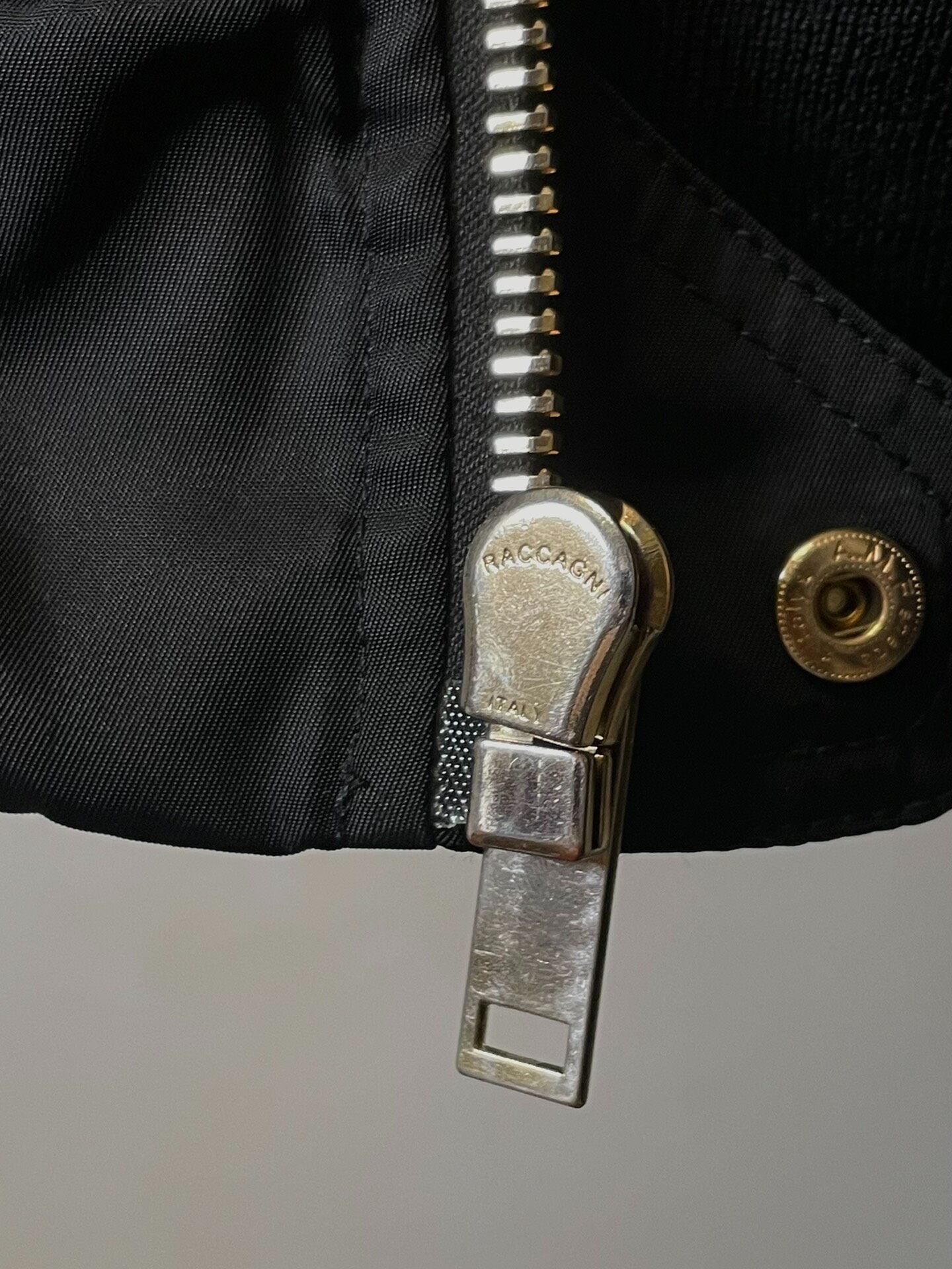 Alexander McQueen AW2014 Black Gold Bomber — label