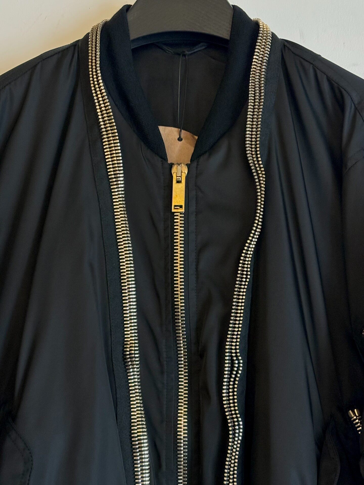 Alexander McQueen AW2014 Black Gold Bomber — detail