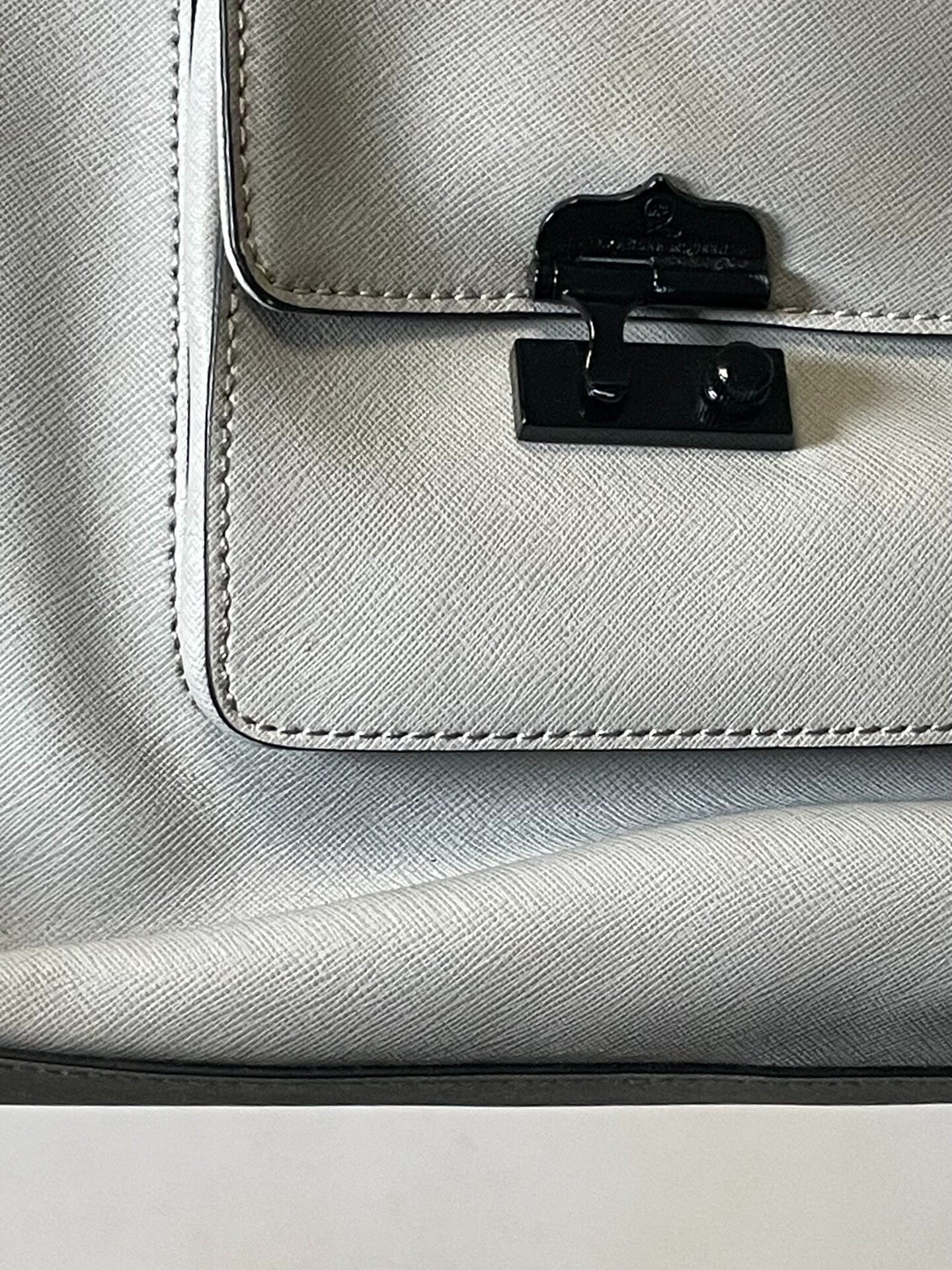 Alexander McQueen Silver Gray Handbag — back