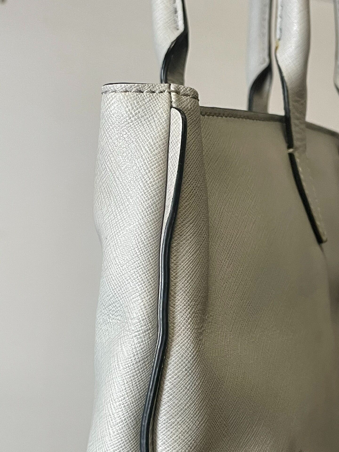 Alexander McQueen Silver Gray Handbag — label